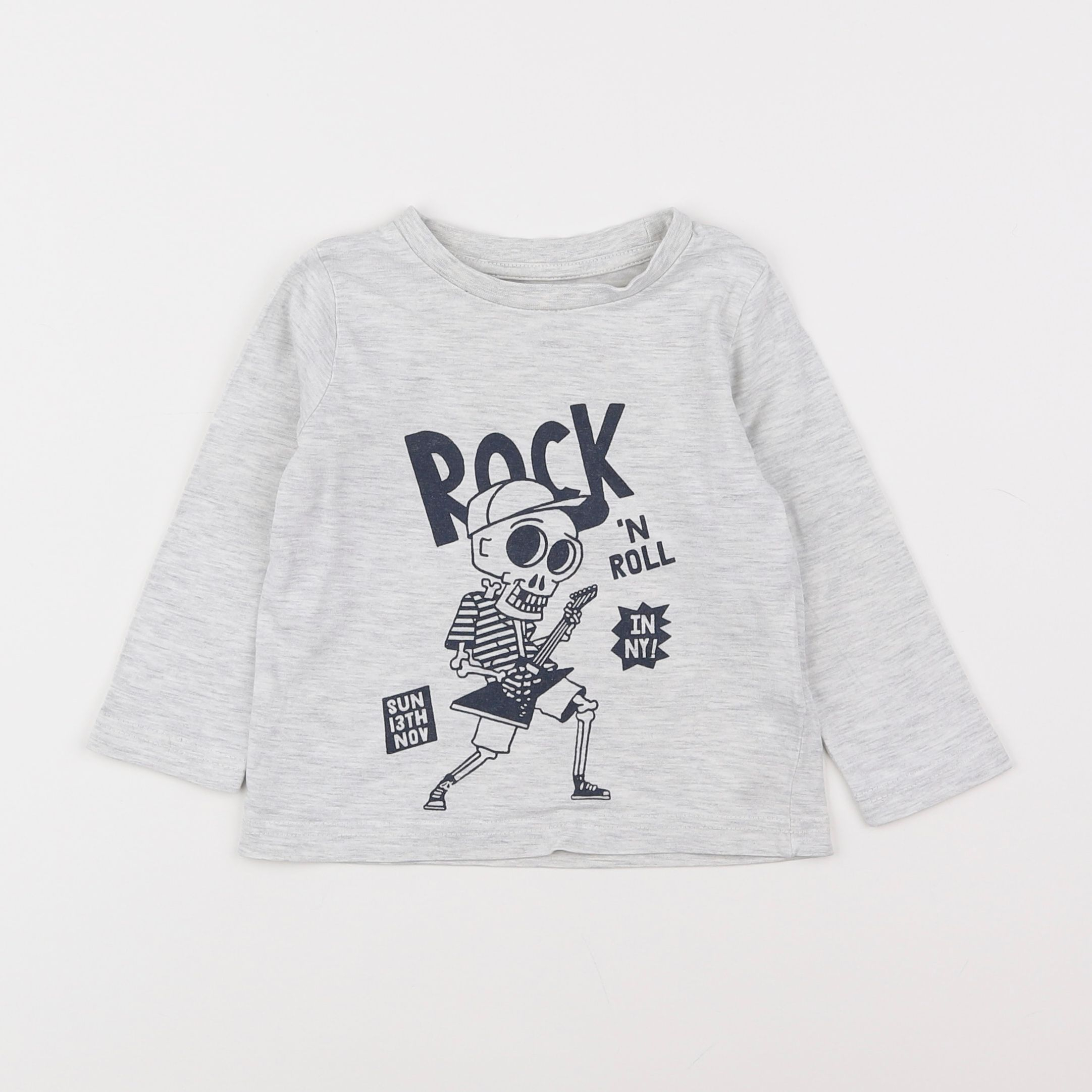 Vertbaudet - tee-shirt gris - 2 ans