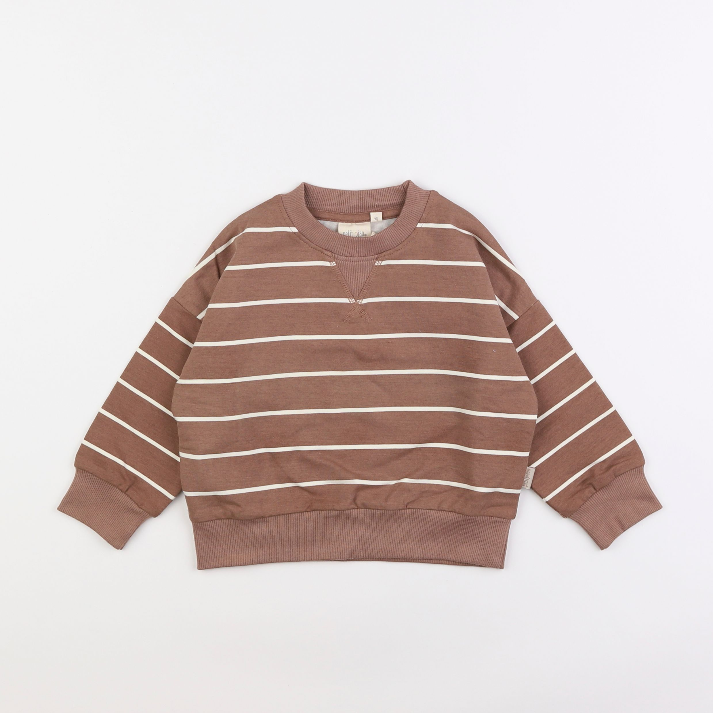 Petit Piao - sweat marron - 4 ans