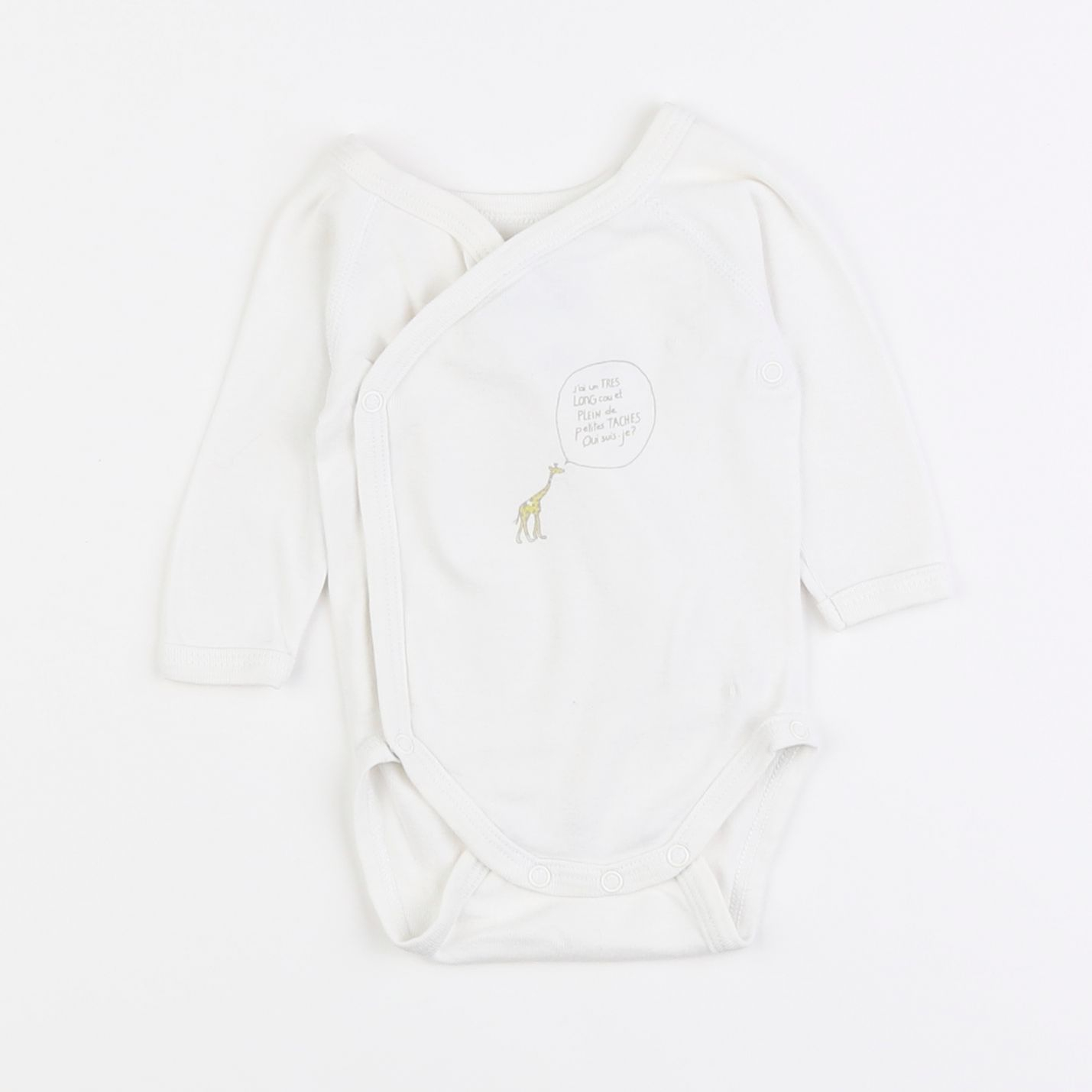 Petit Bateau - body blanc - 1 mois