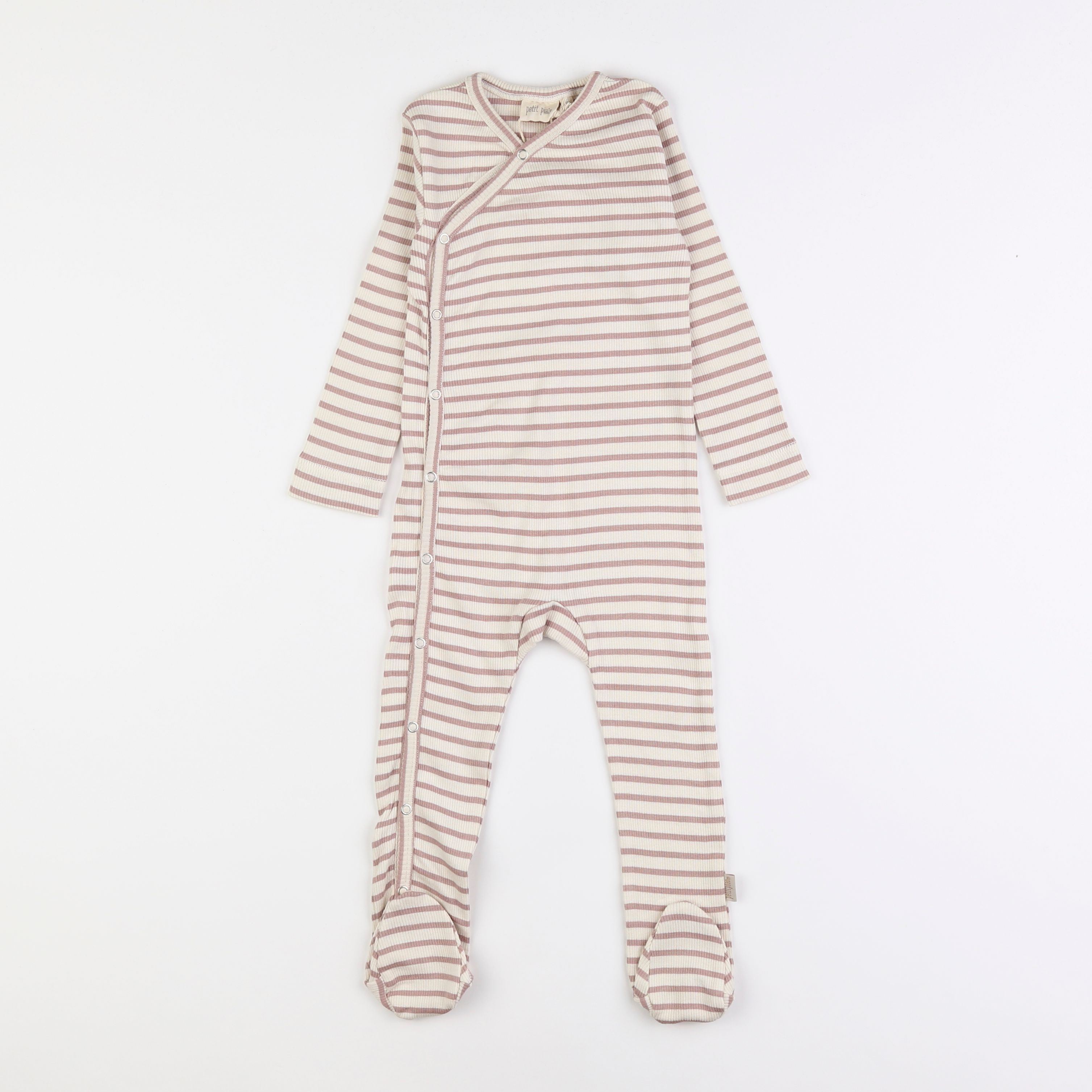 Petit Piao - pyjama coton taupe - 12 mois