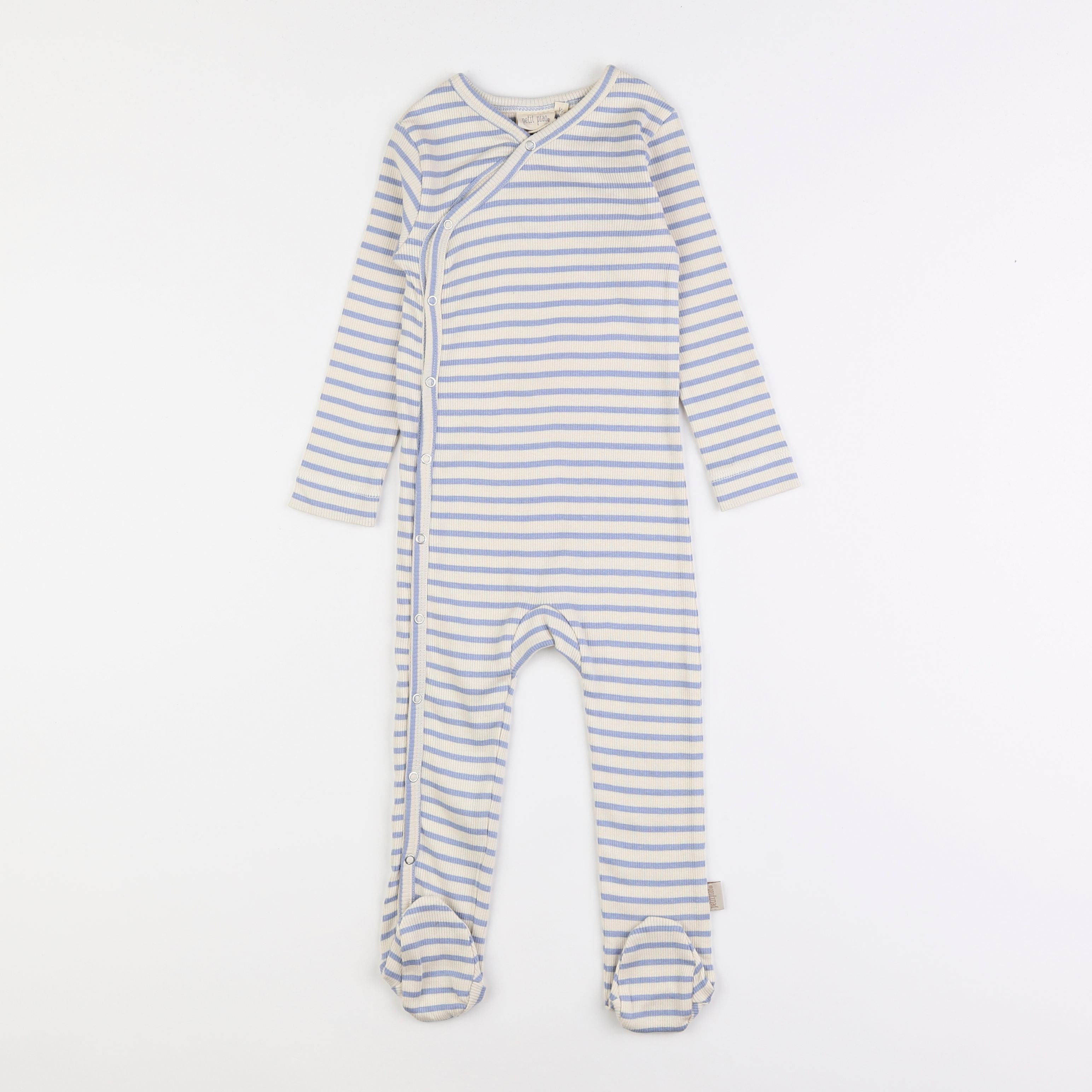 Petit Piao - pyjama coton bleu - 12 mois