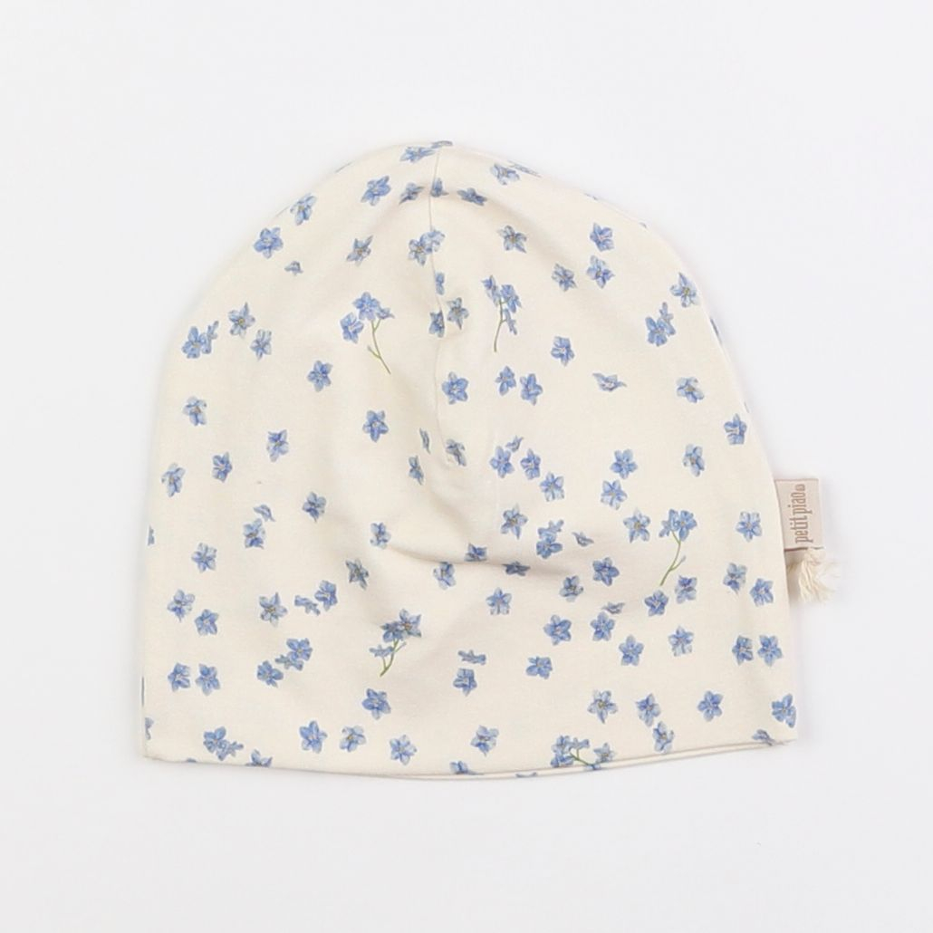 Petit Piao - bonnet beige, bleu - 6/12 mois