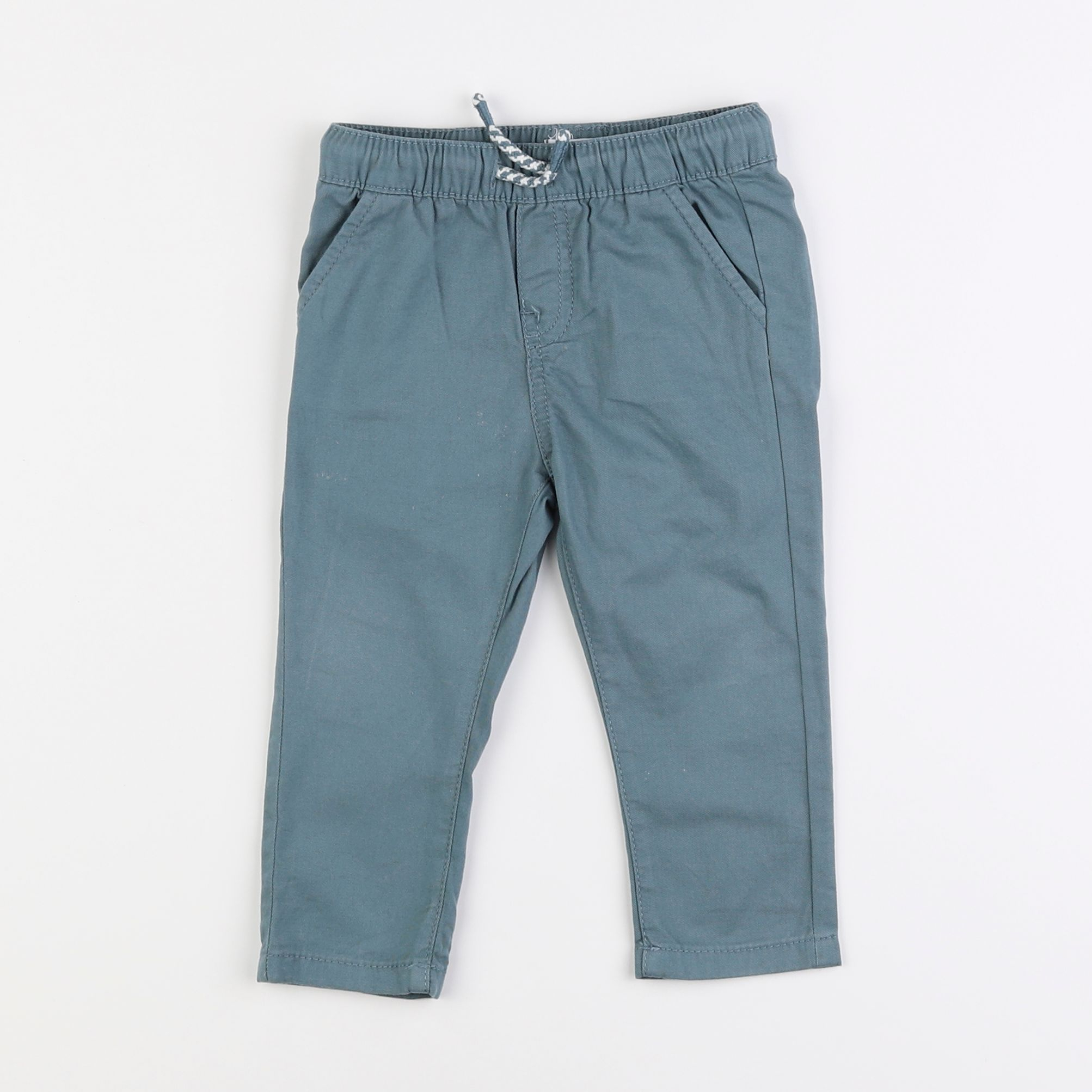 Vertbaudet - pantalon bleu - 12 mois