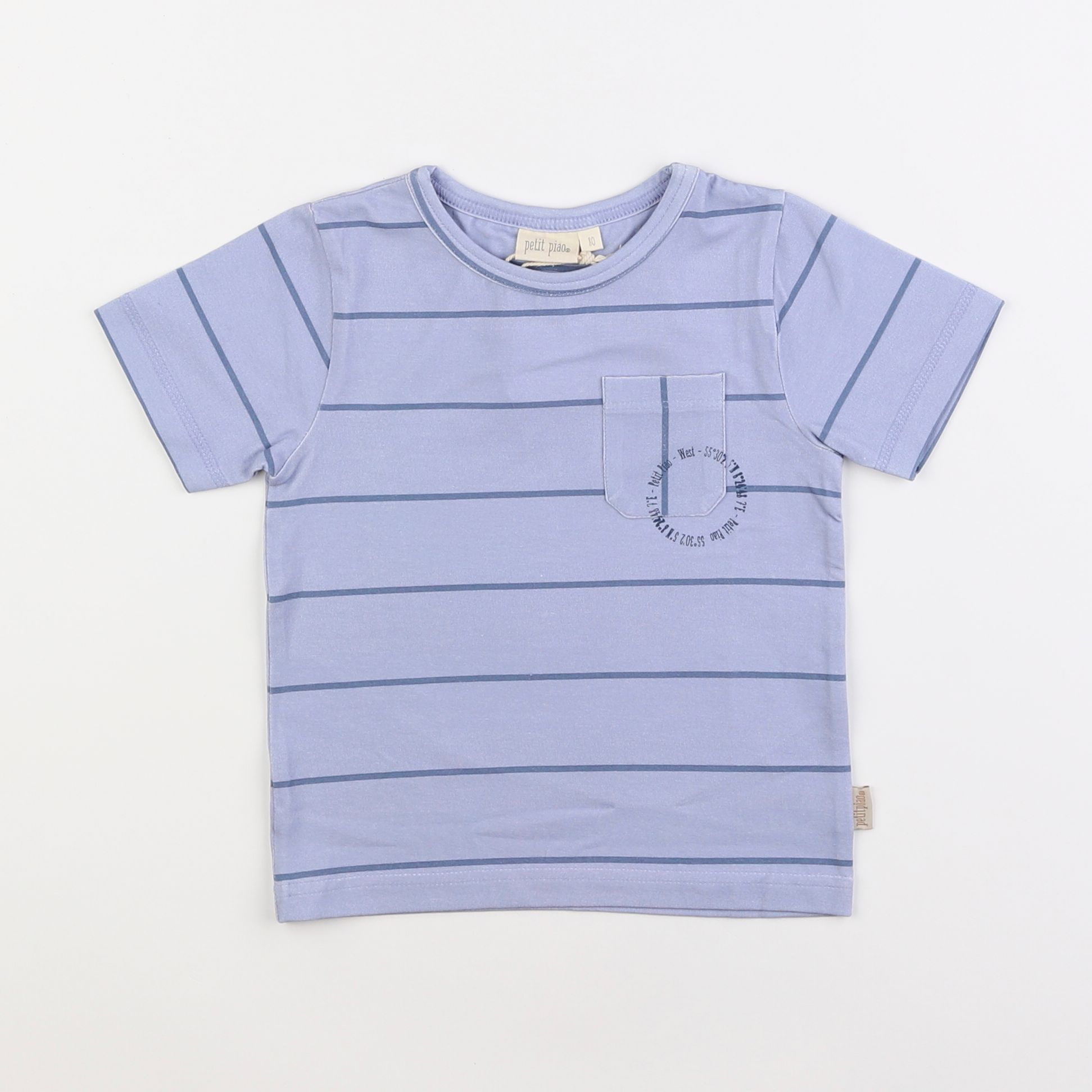 Petit Piao - tee-shirt bleu - 12 mois