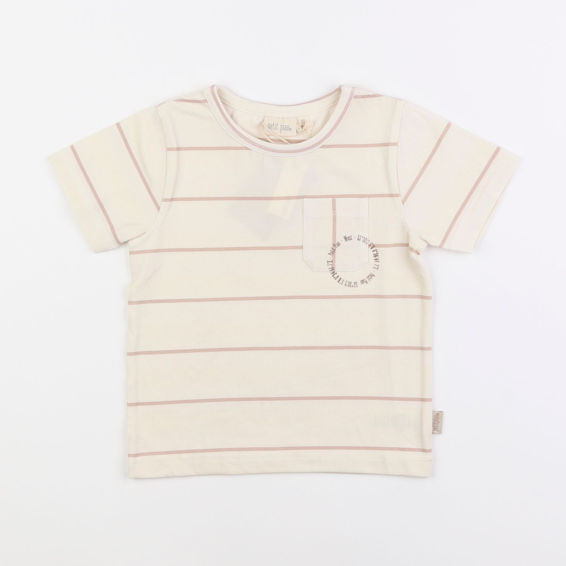 Petit Piao - tee-shirt beige - 12 mois