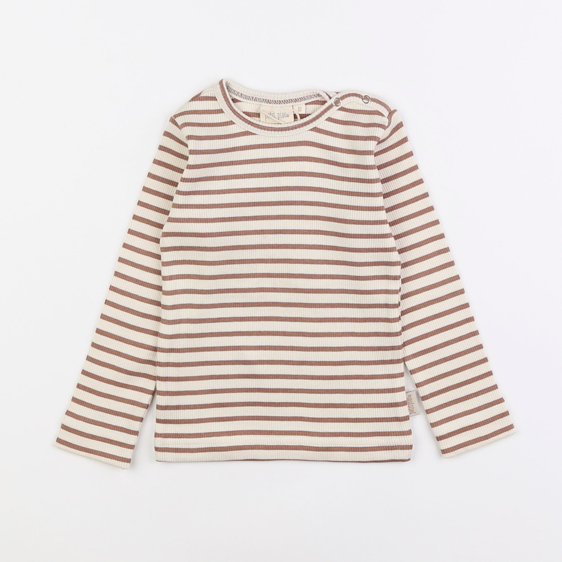 Petit Piao - tee-shirt marron - 12 mois