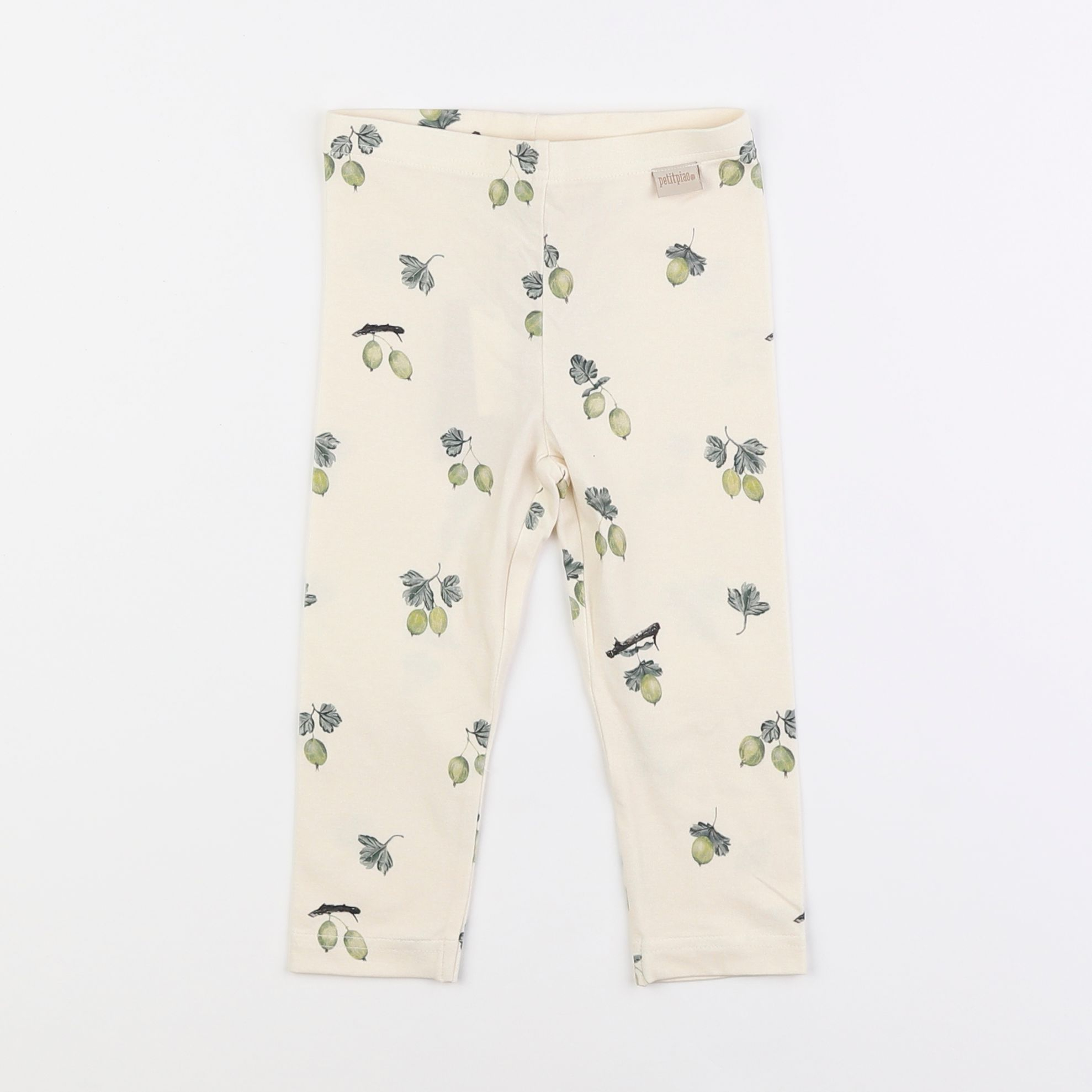 Petit Piao - legging beige, vert - 12 mois