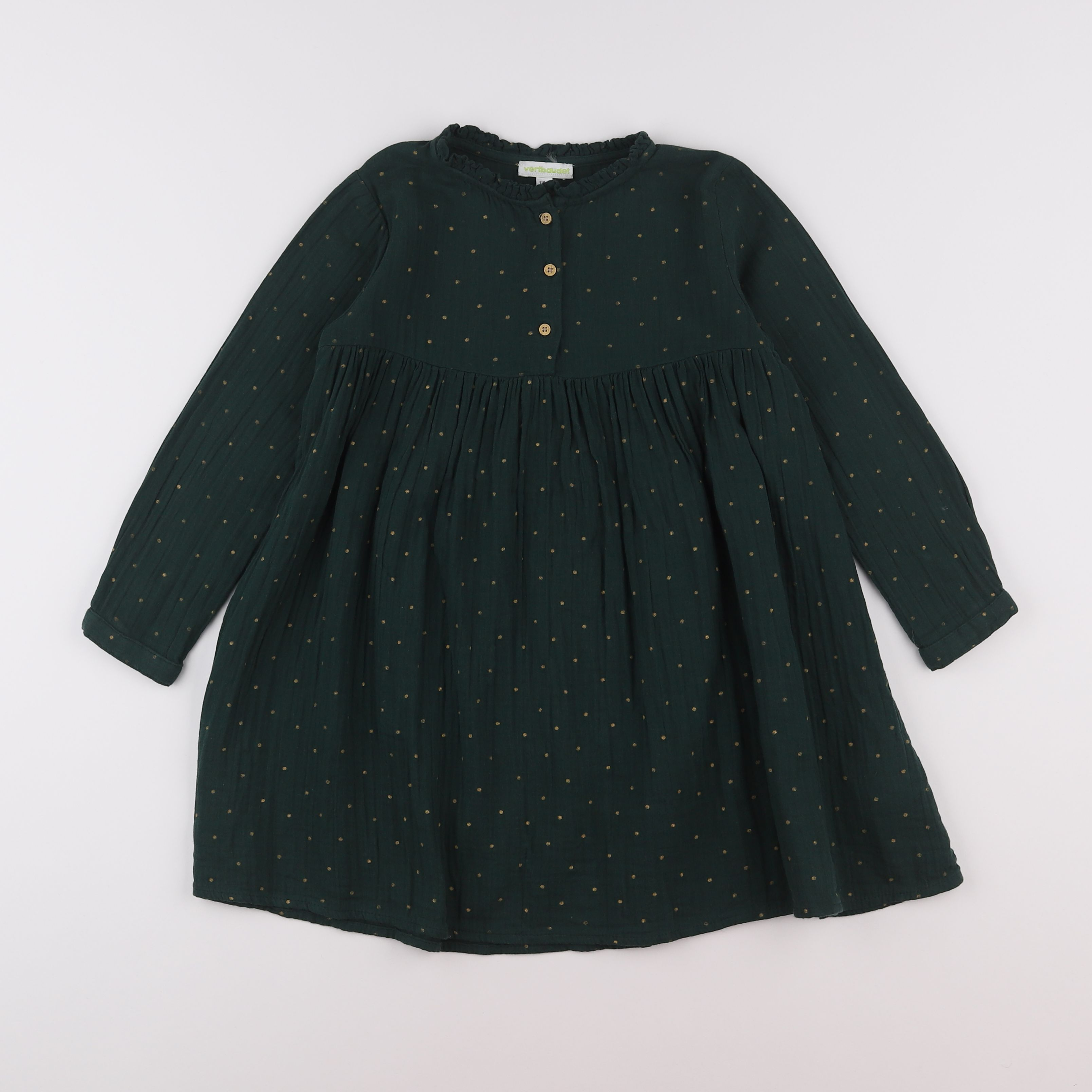 Vertbaudet - robe vert - 6 ans