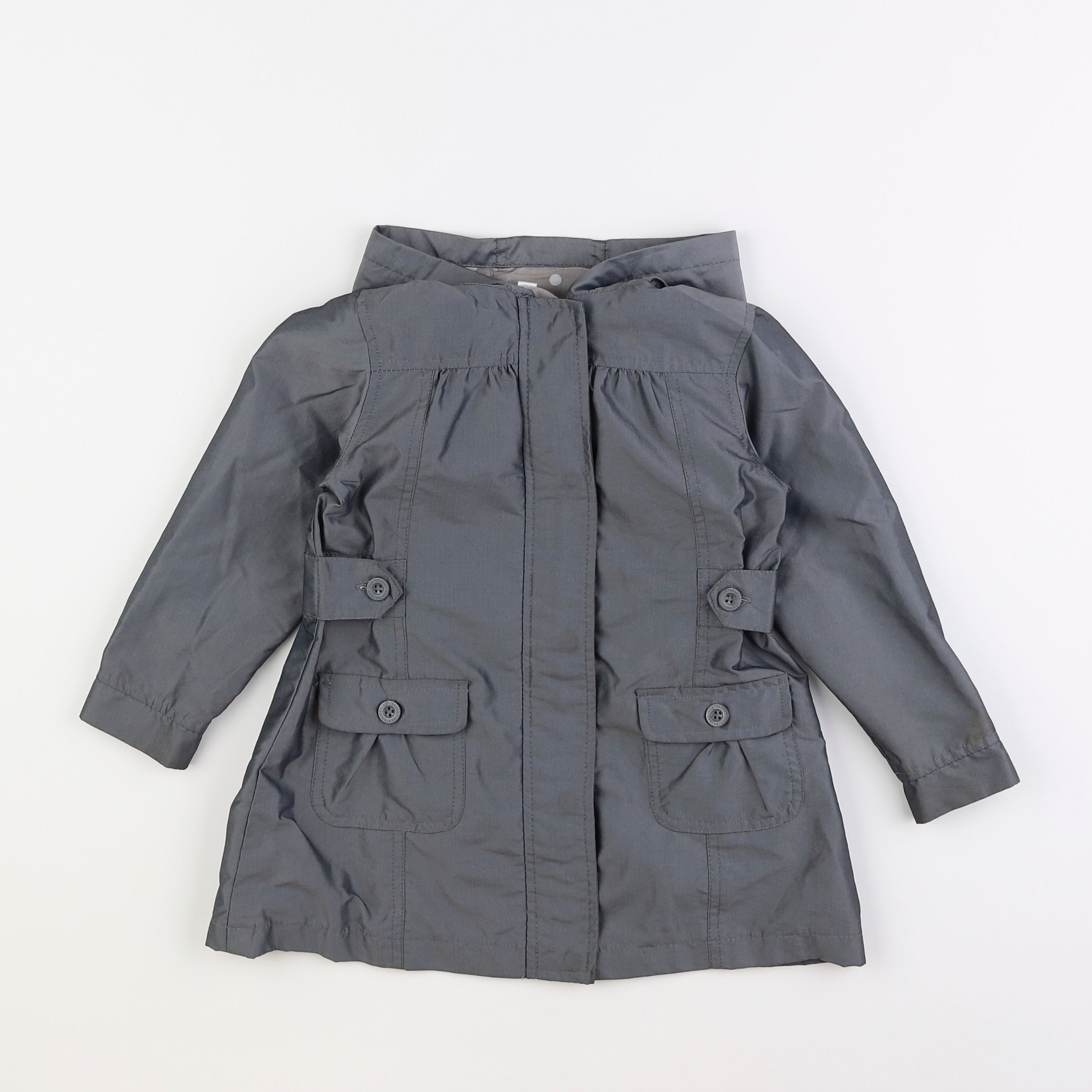 Vertbaudet - trench gris - 3 ans