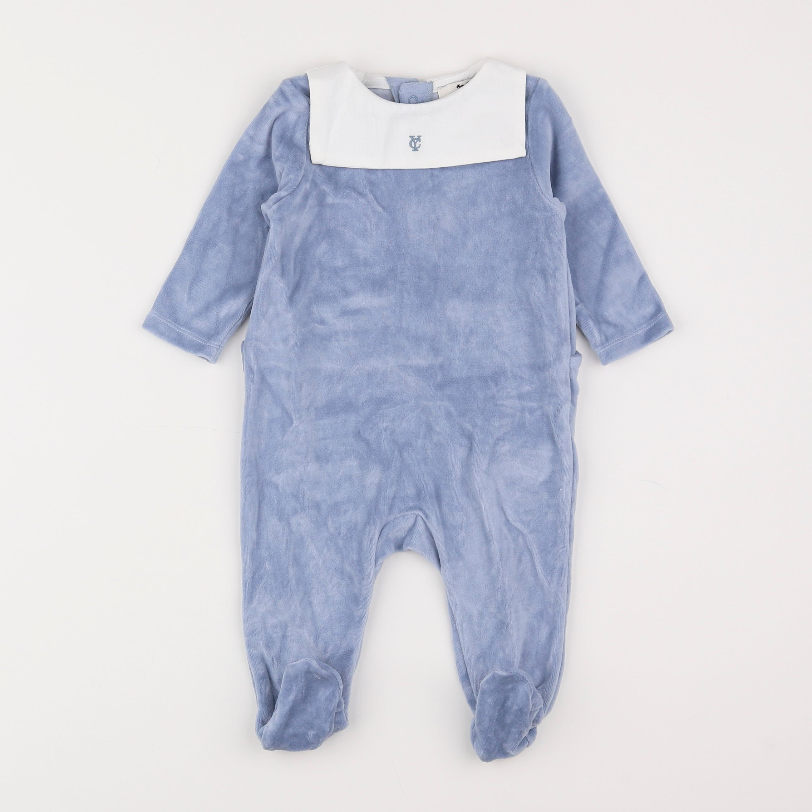 Cyrillus - pyjama velours bleu - 6 mois