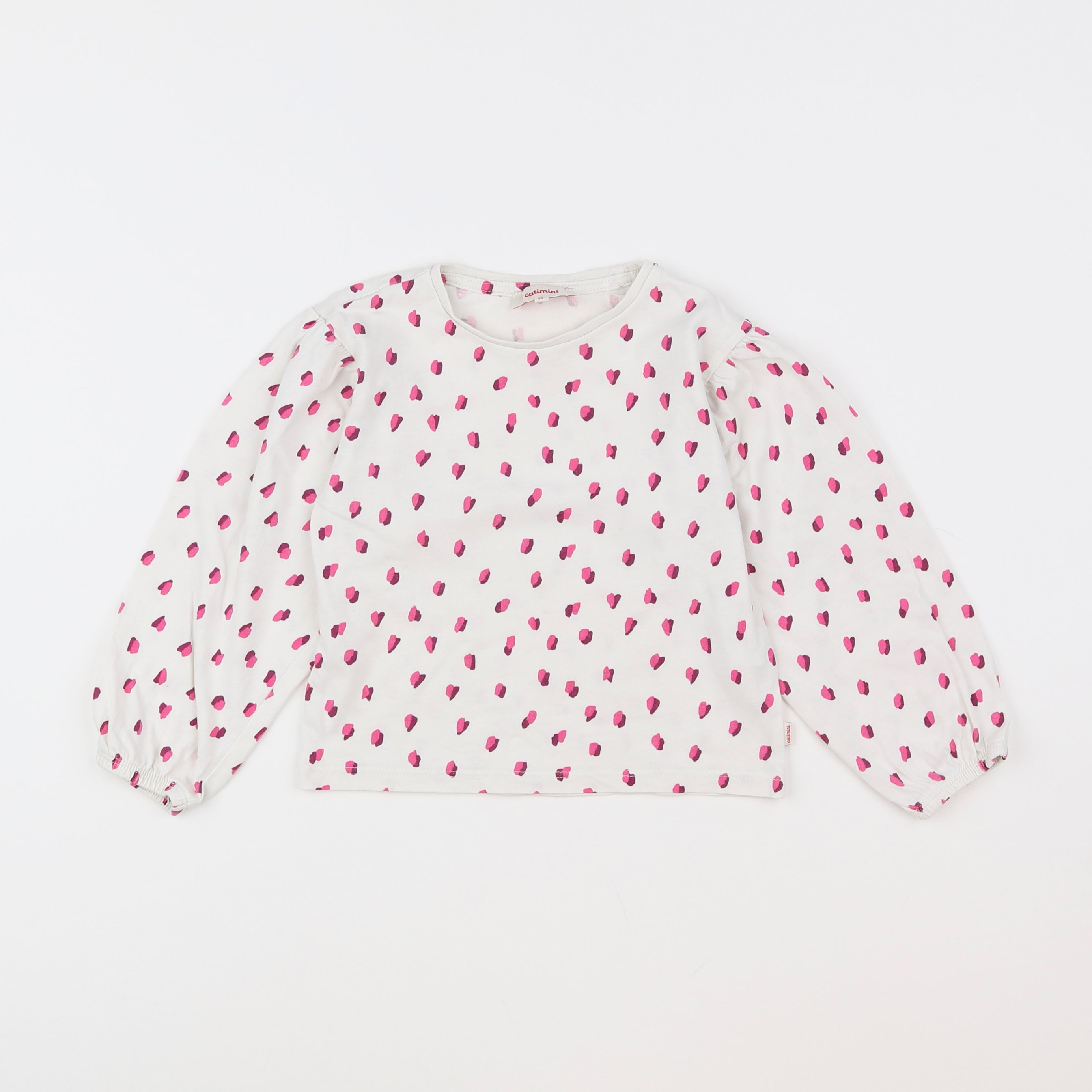 Catimini - tee-shirt blanc, rose - 3 ans