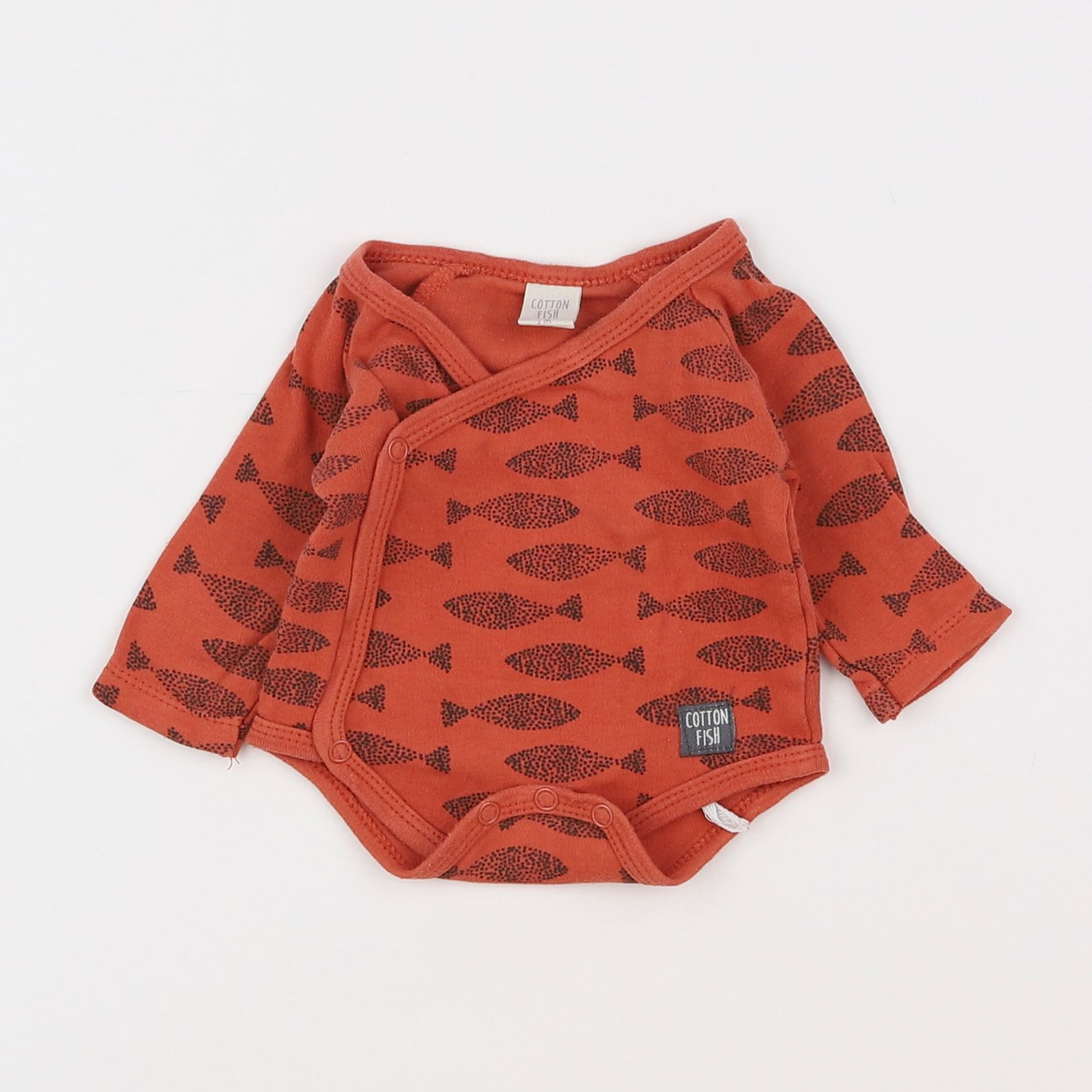 Cotton Fish - body orange, noir - 1 mois