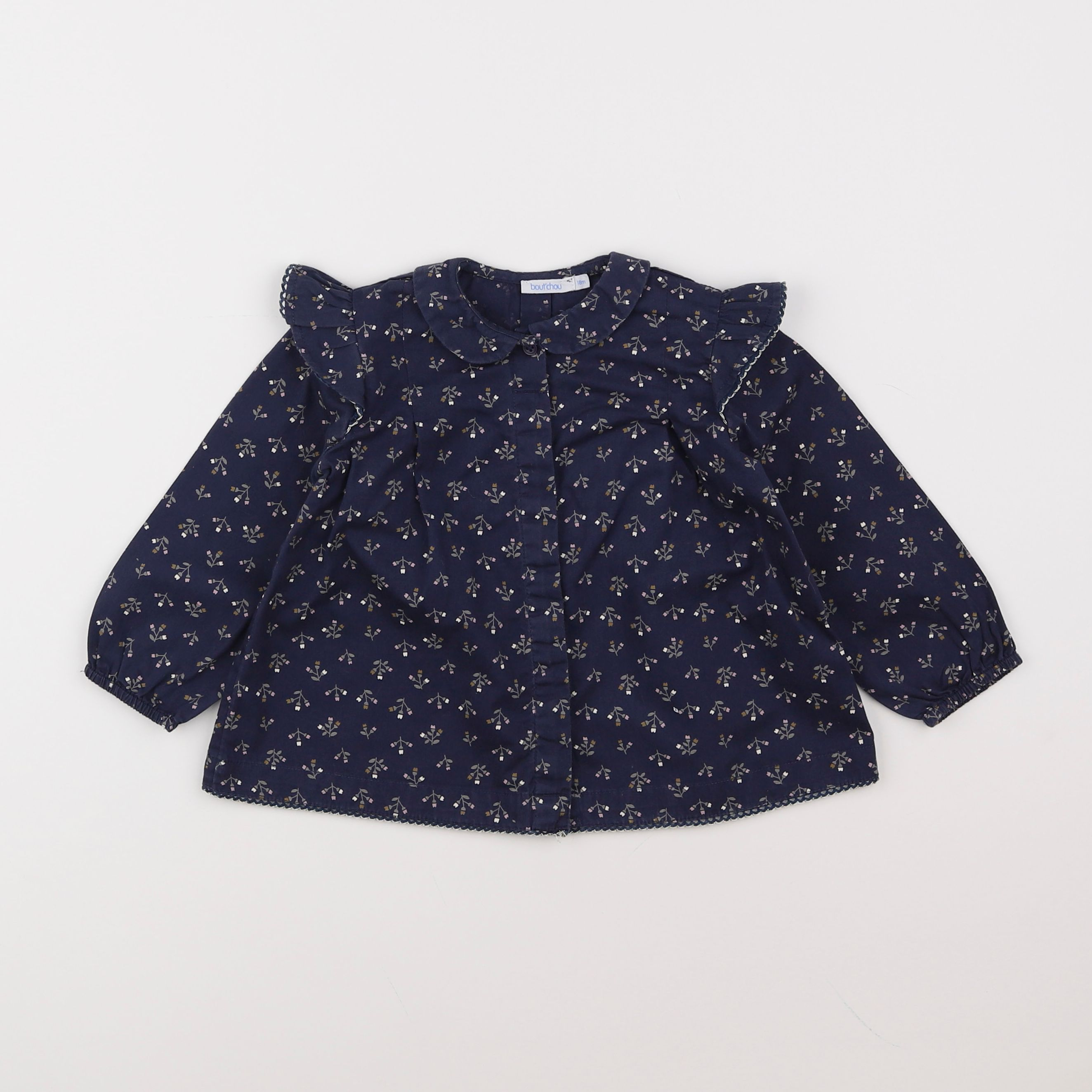 Boutchou - blouse bleu - 2 ans