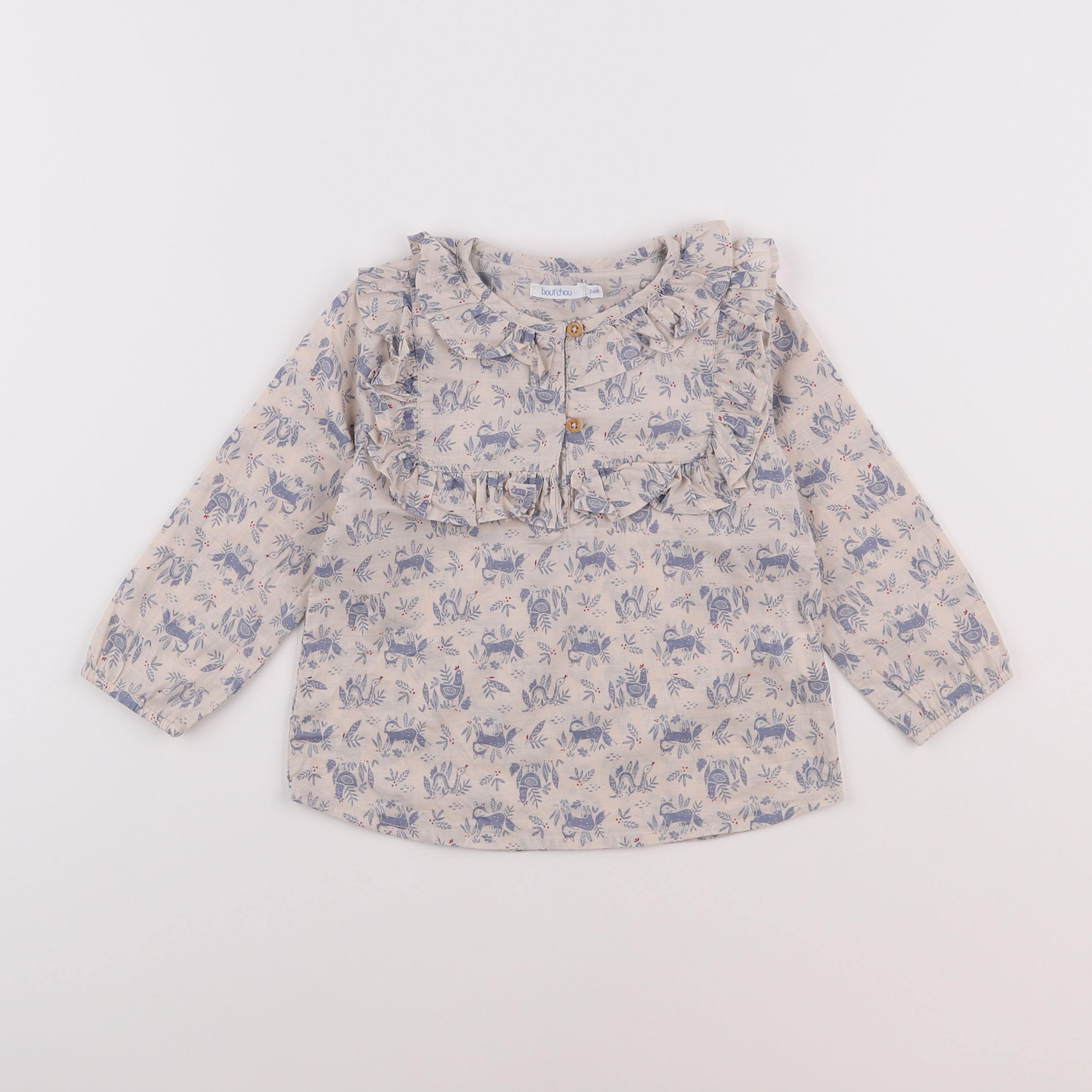 Boutchou - blouse beige - 2 ans