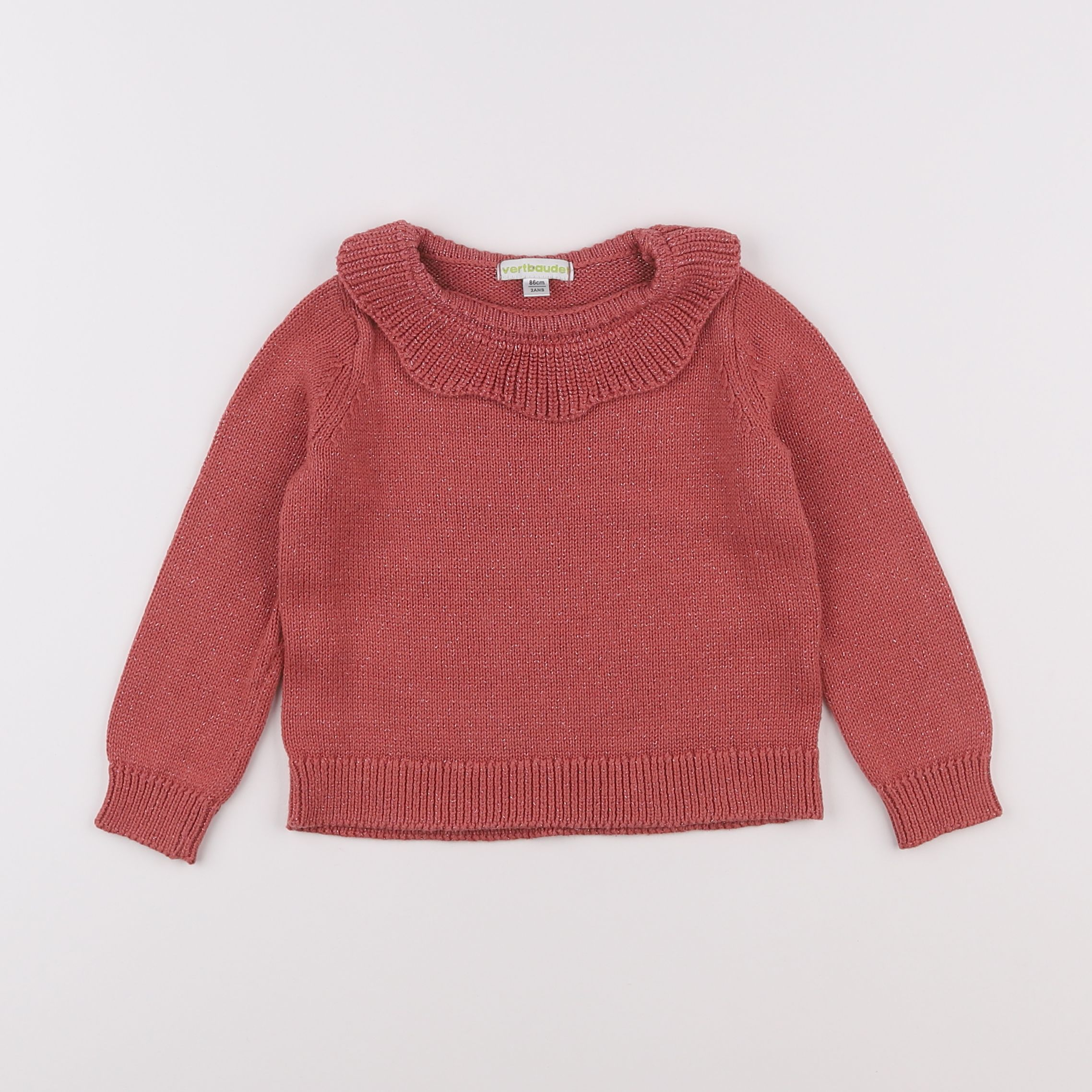 Vertbaudet - pull rouge - 2 ans