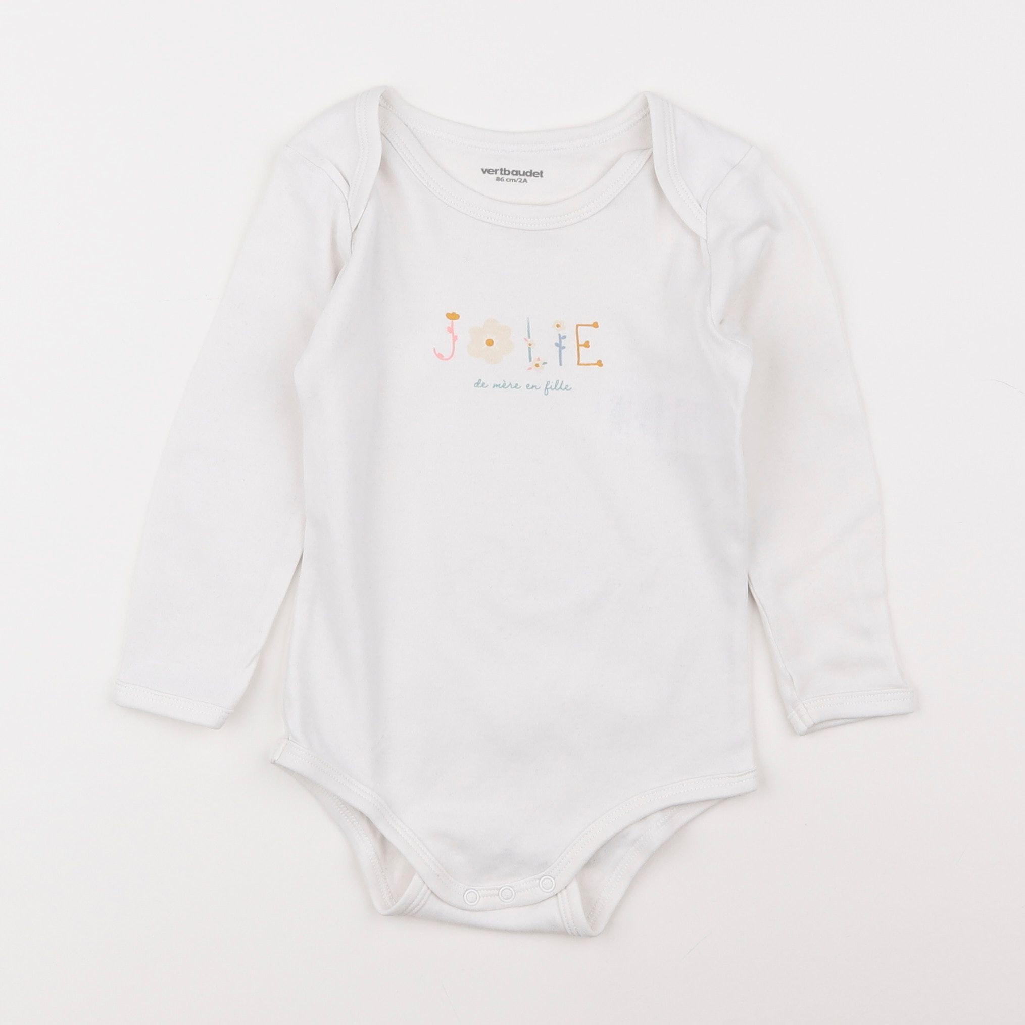 Vertbaudet - body blanc - 2 ans