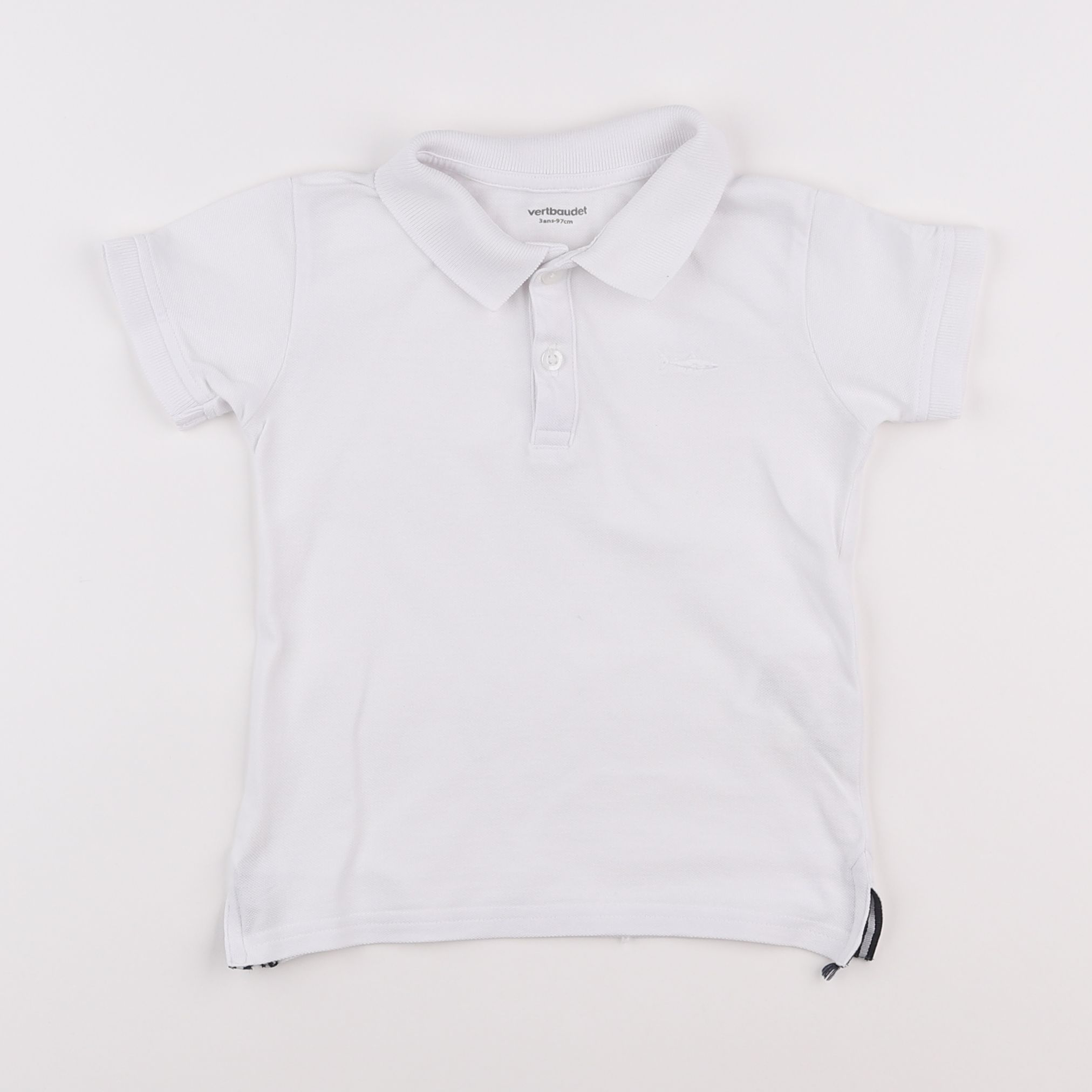 Vertbaudet - polo blanc - 3 ans