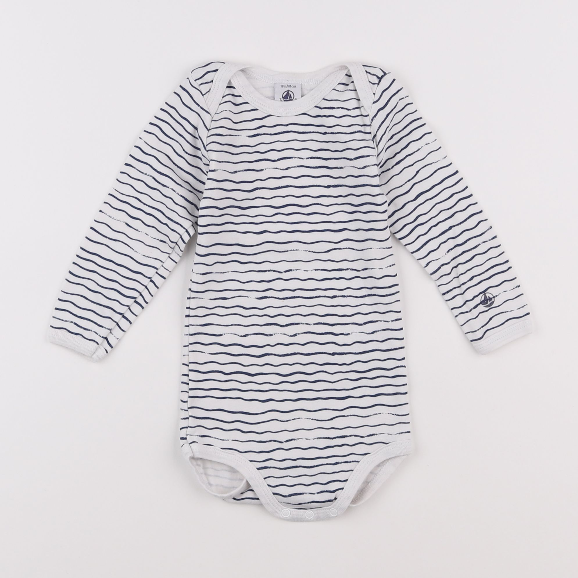 Petit Bateau - body blanc - 18 mois