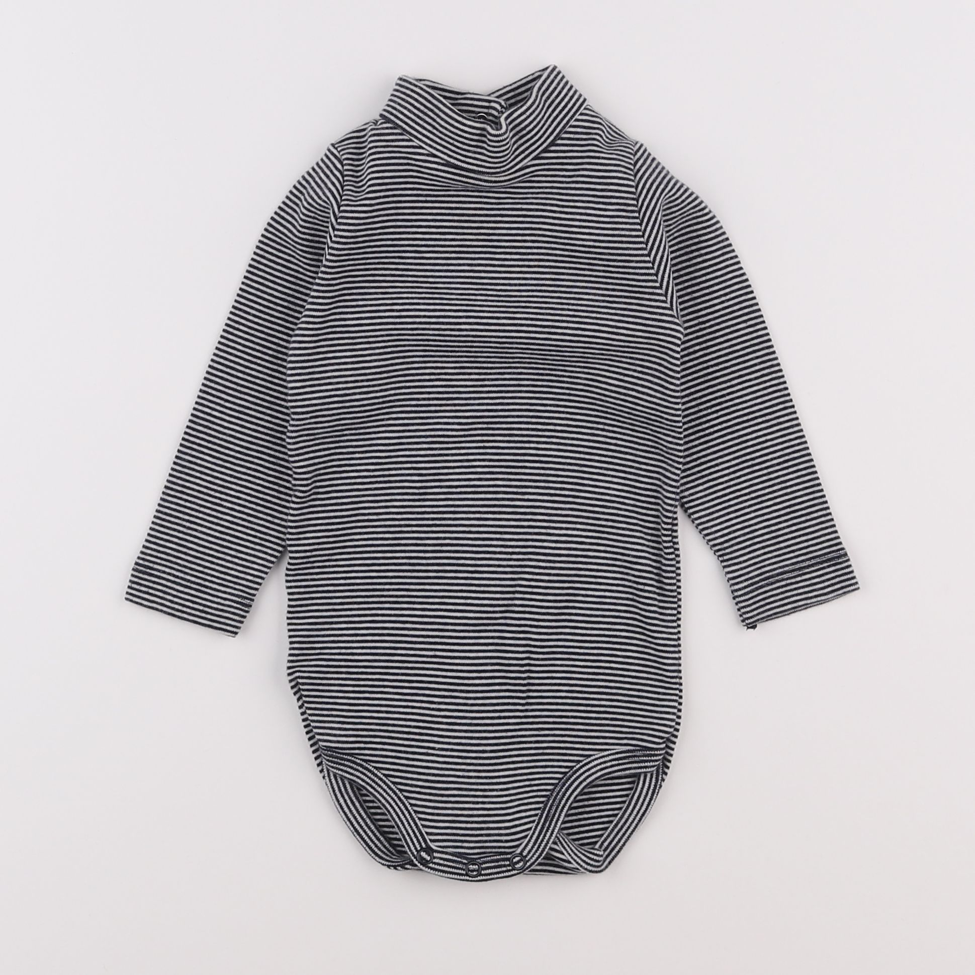 Petit Bateau - body à col bleu - 18 mois