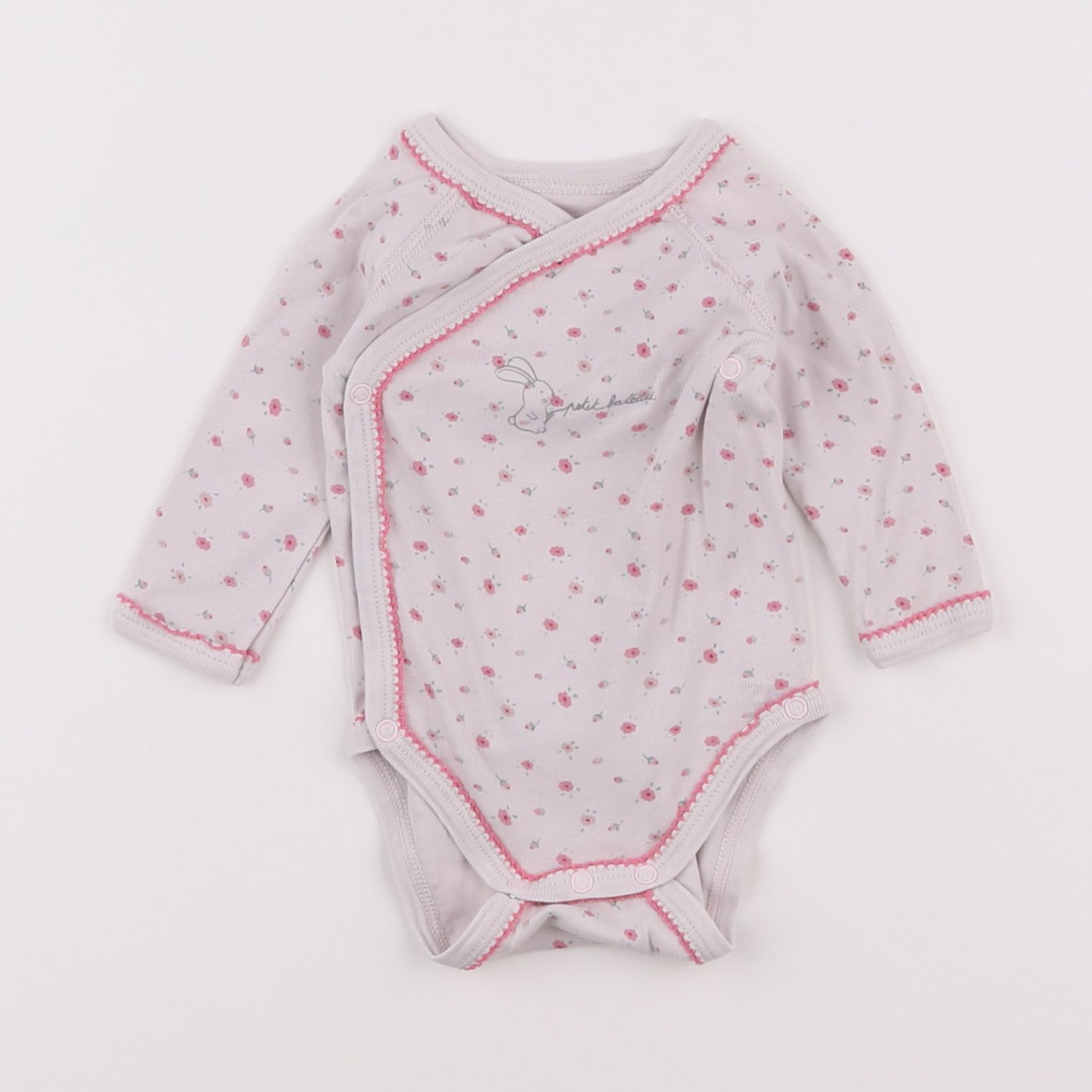 Petit Bateau - body rose - 1 mois