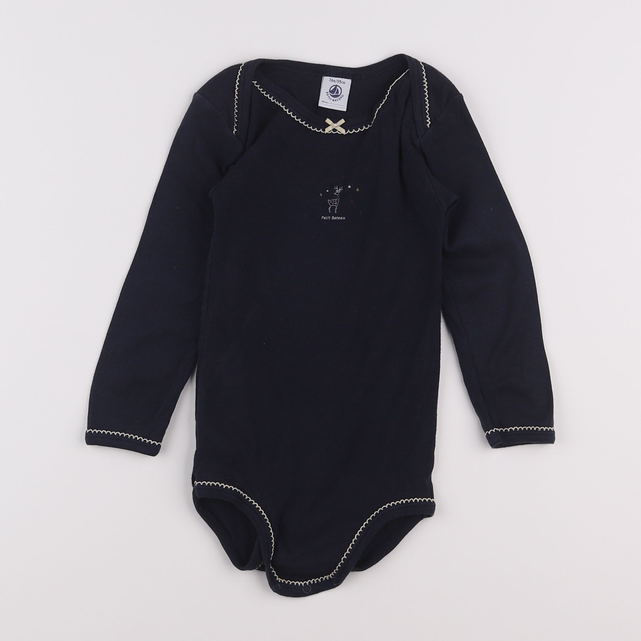 Petit Bateau - body bleu - 3 ans