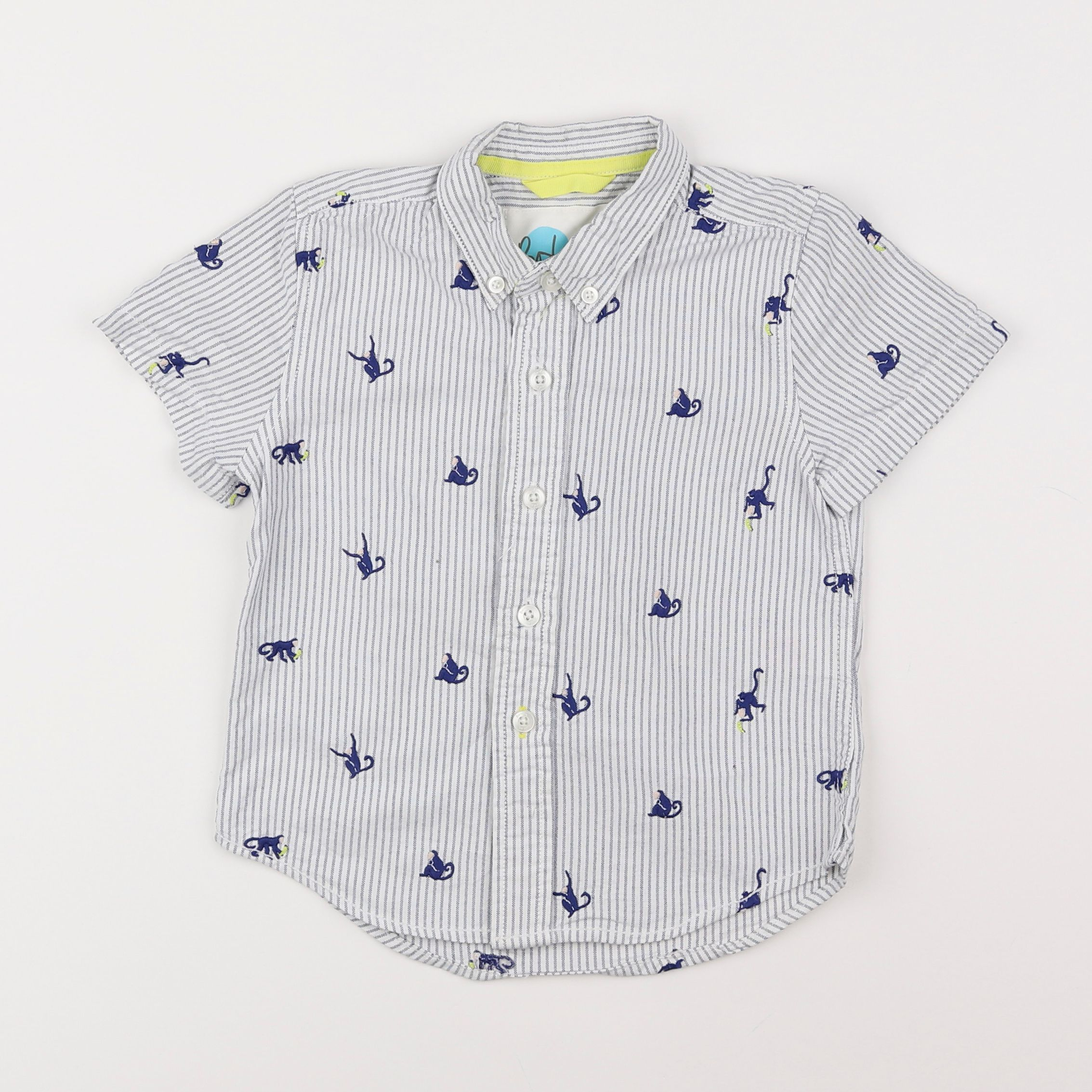 Boden - chemise bleu - 3/4 ans