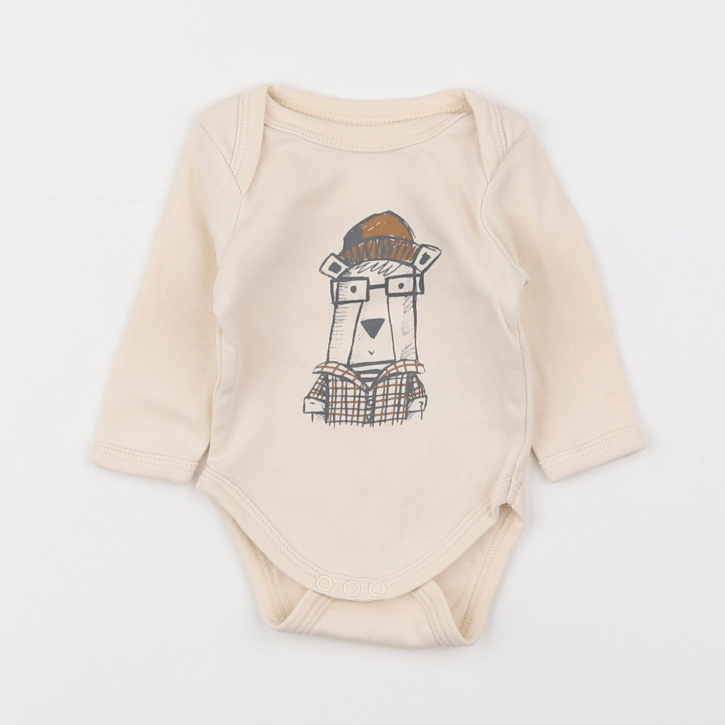 Vertbaudet - body beige - 1 mois