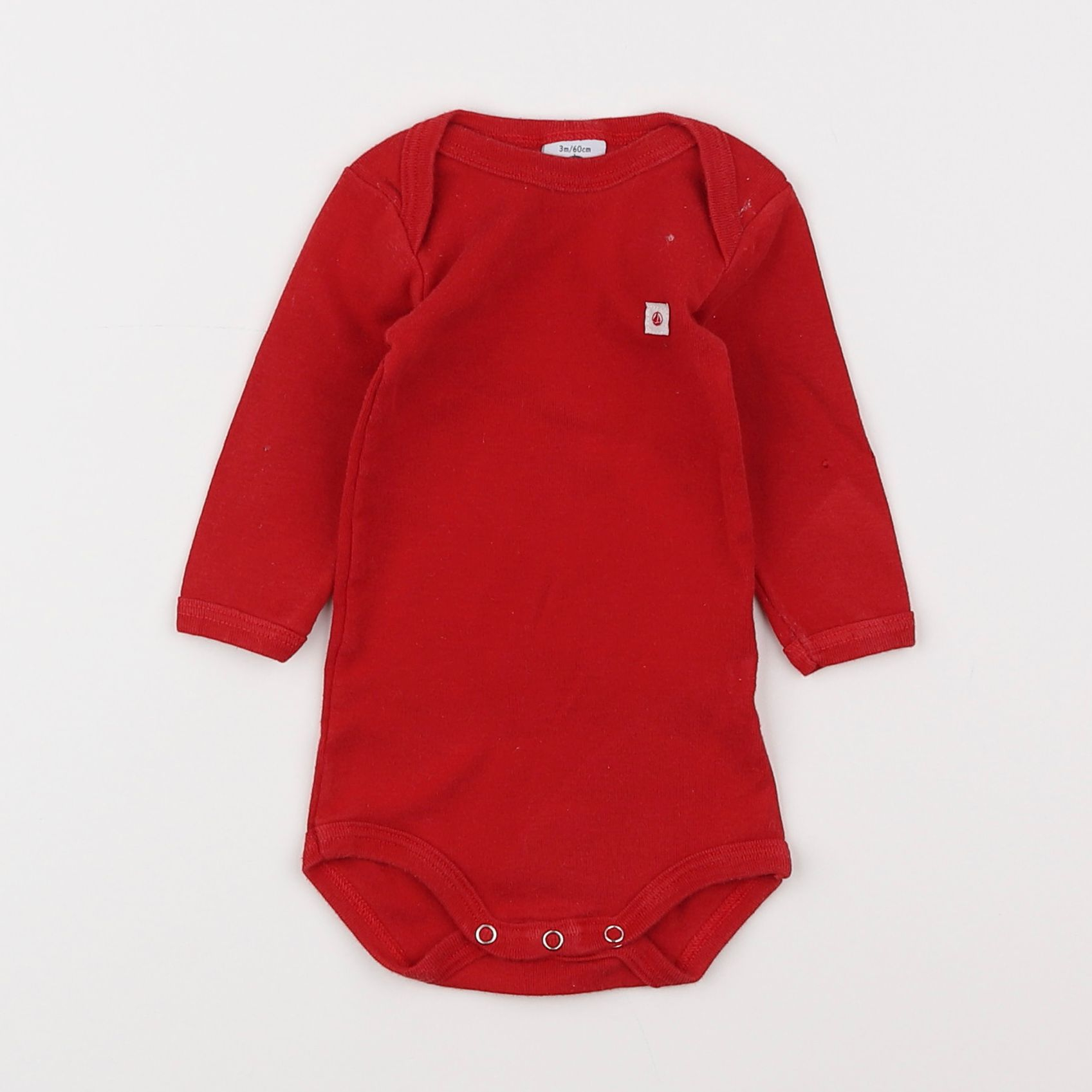 Petit Bateau - body rouge - 3 mois