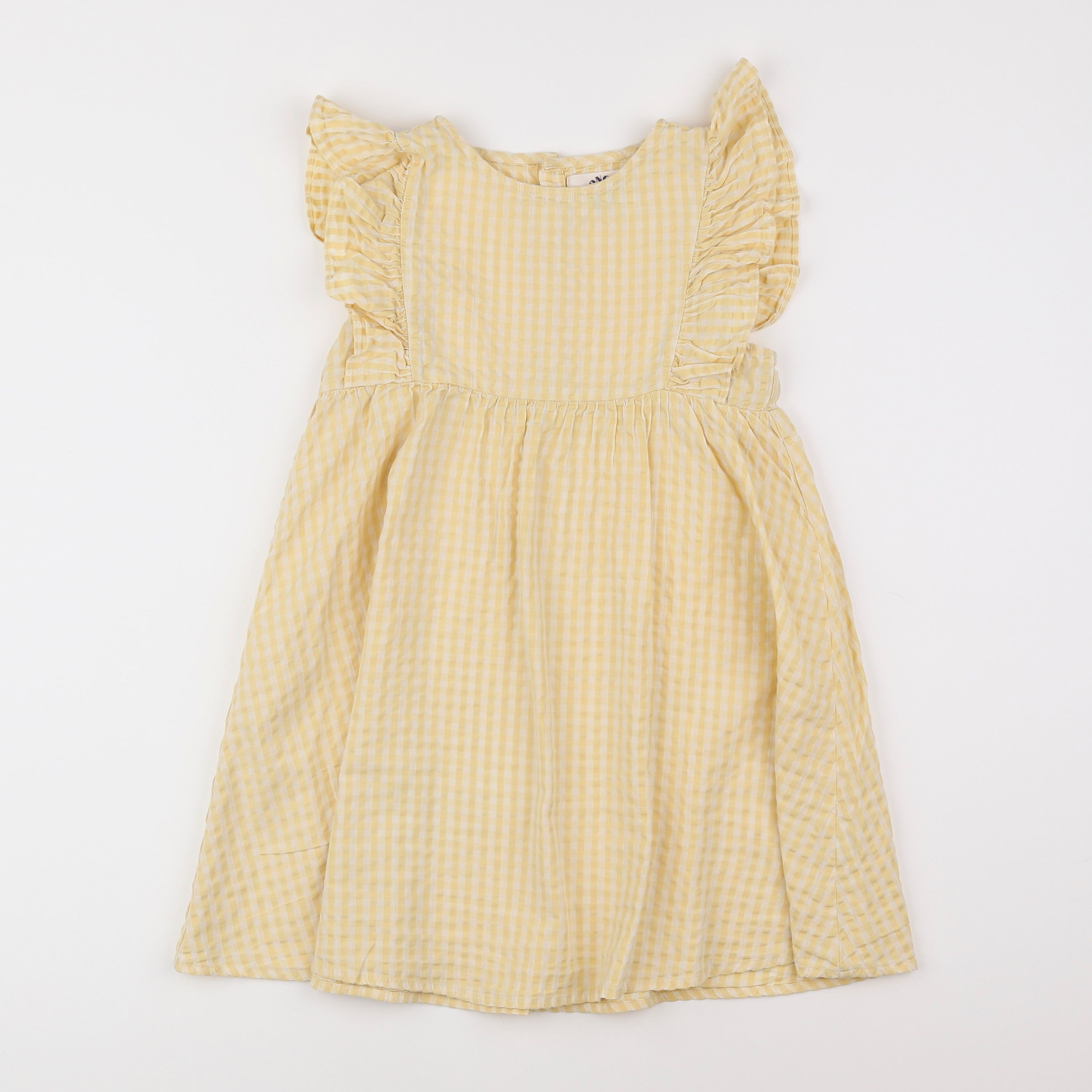 Konges slojd - robe jaune, gris - 5/6 ans