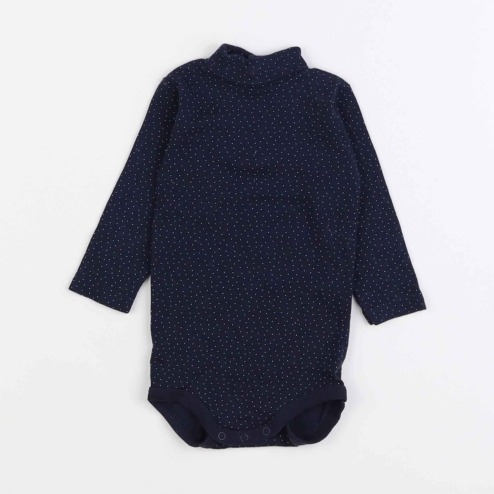 Petit Bateau - body à col bleu - 6 mois