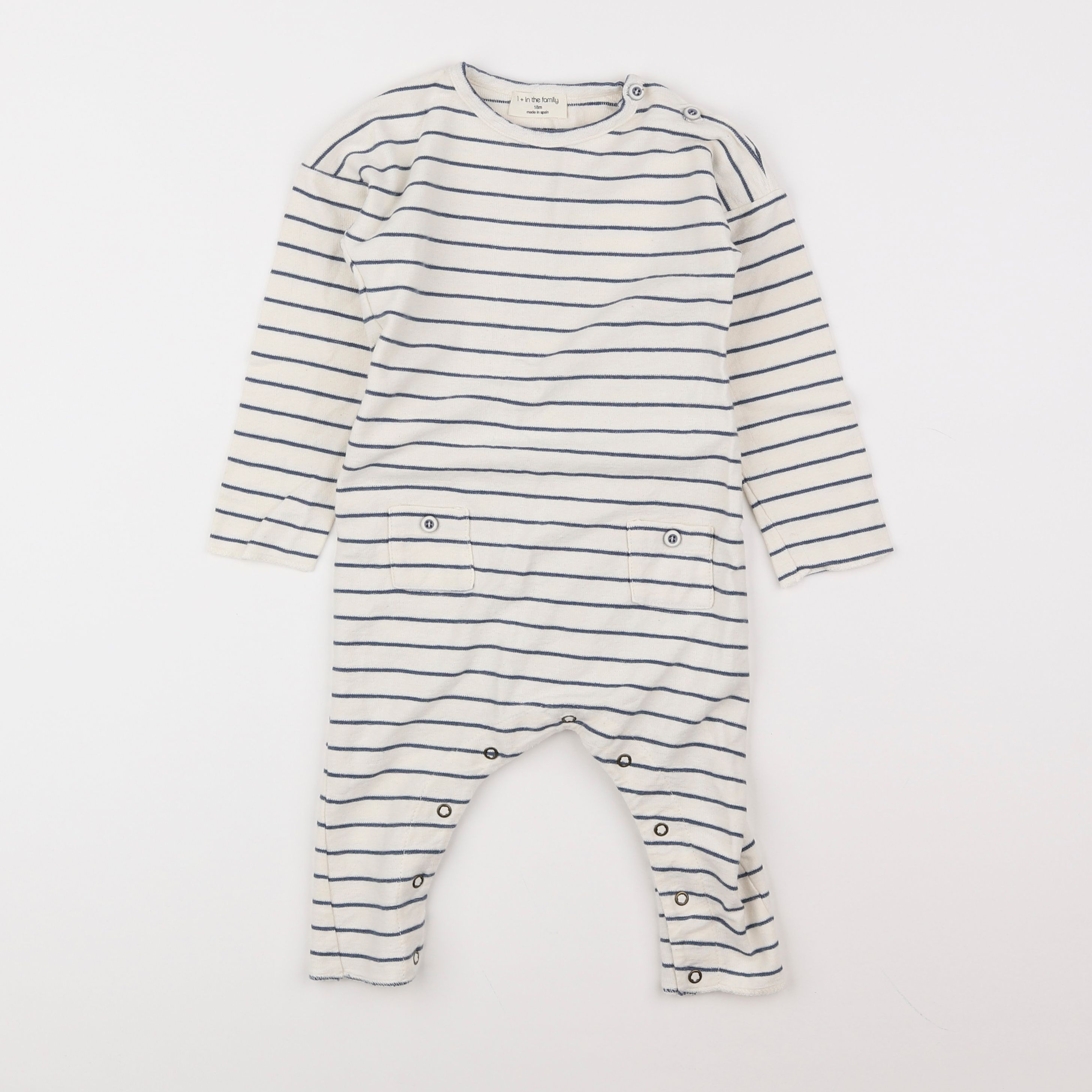 1+ In the family - pyjama coton beige, bleu - 18 mois