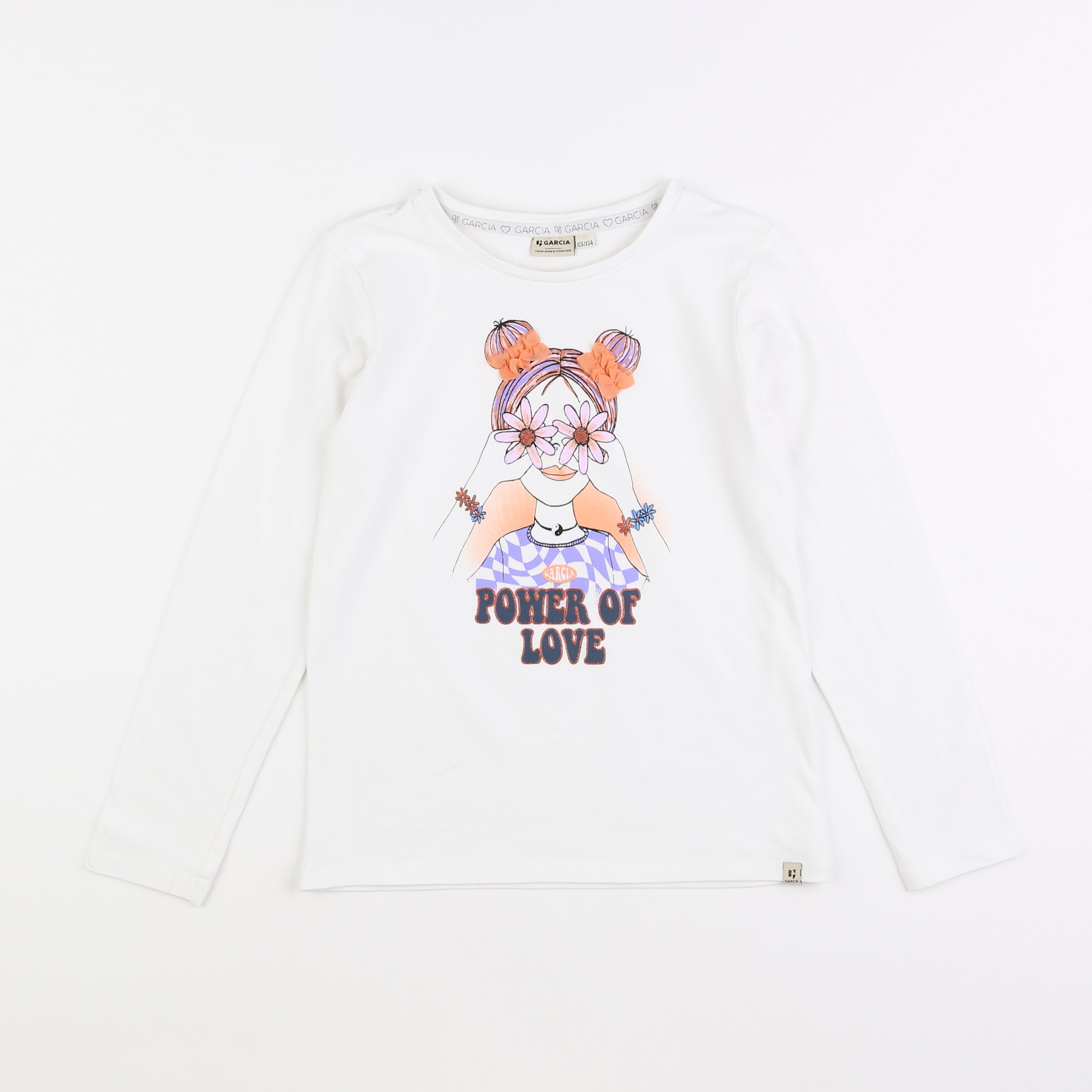 Garcia - tee-shirt blanc - 8/9 ans