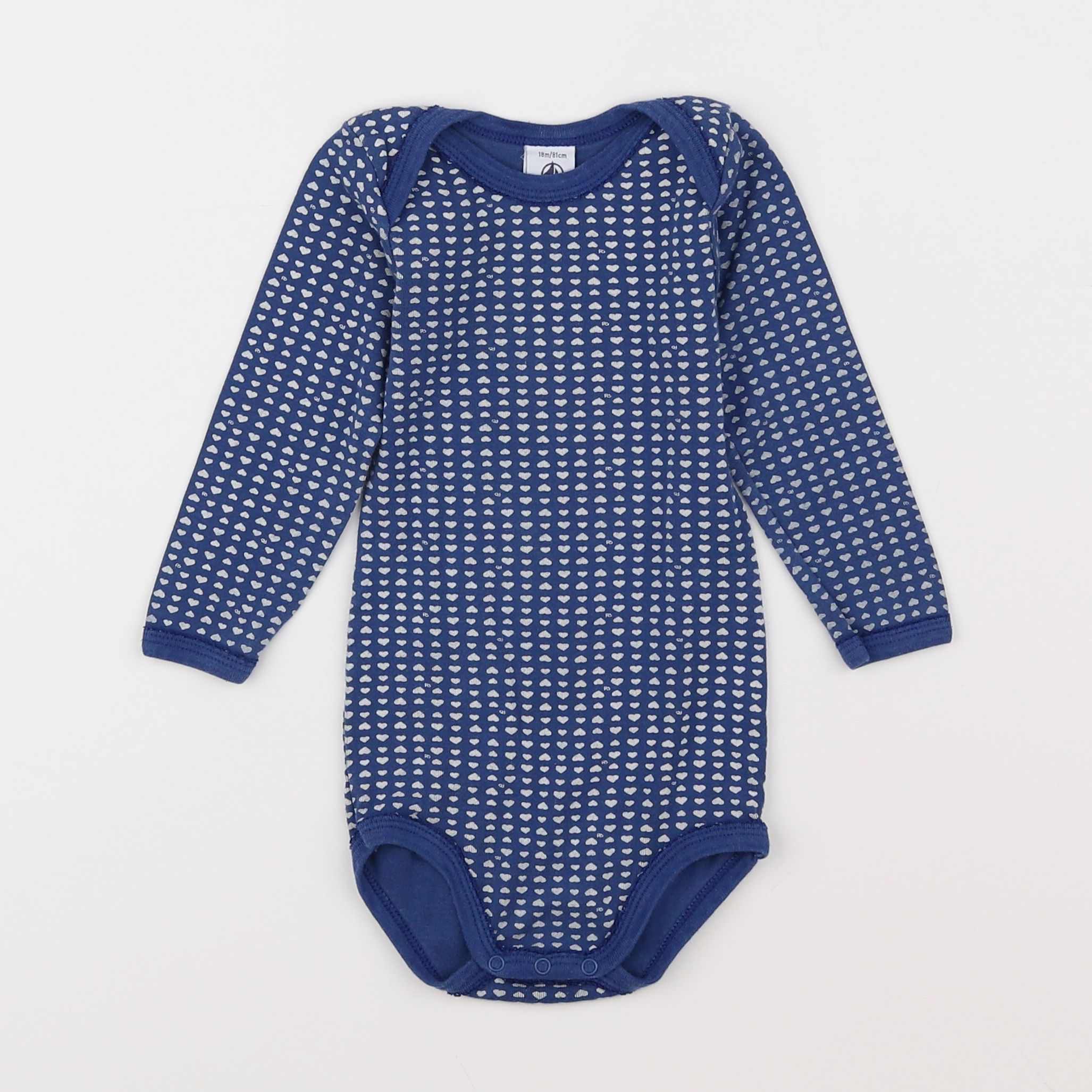 Petit Bateau - body bleu - 18 mois