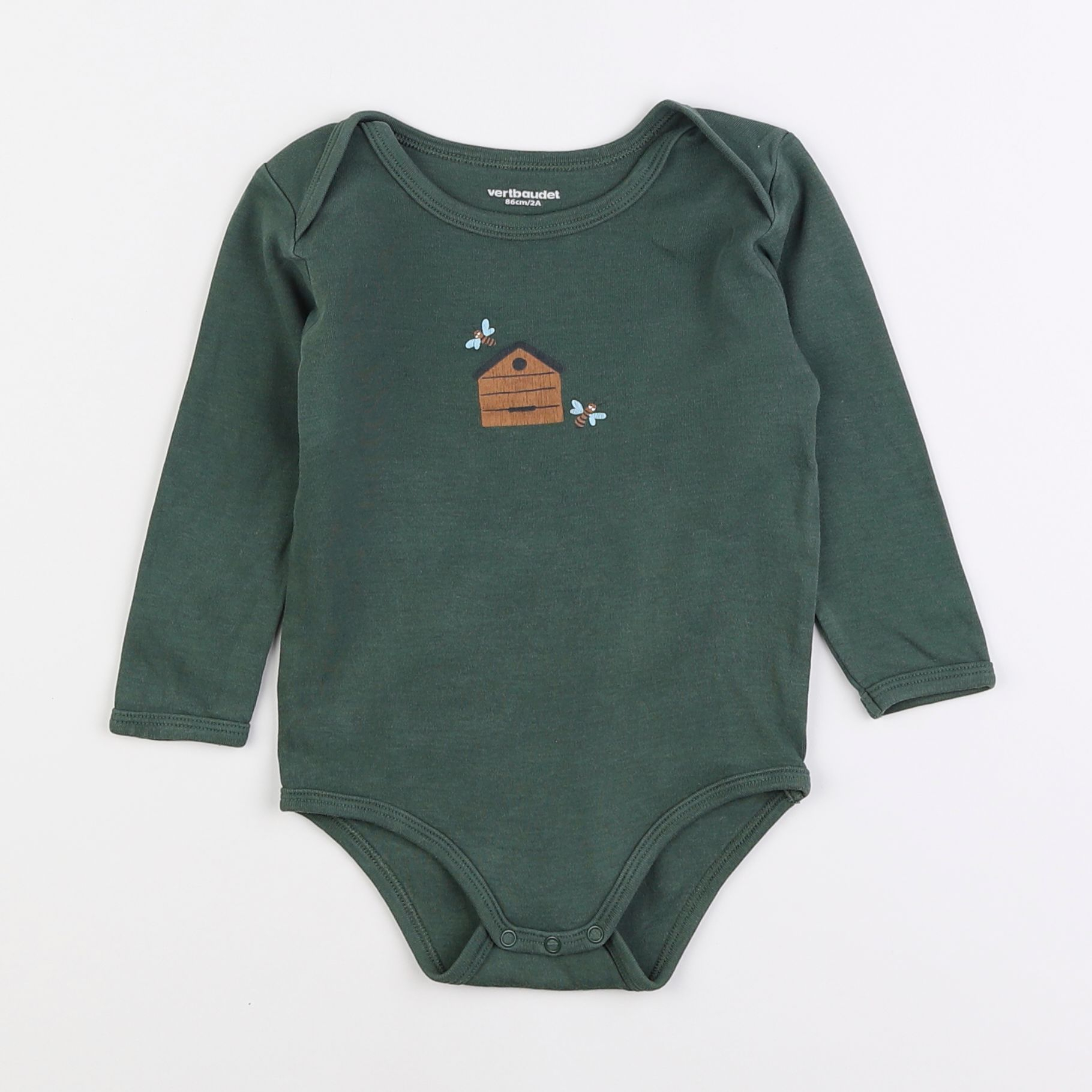 Vertbaudet - body vert - 2 ans