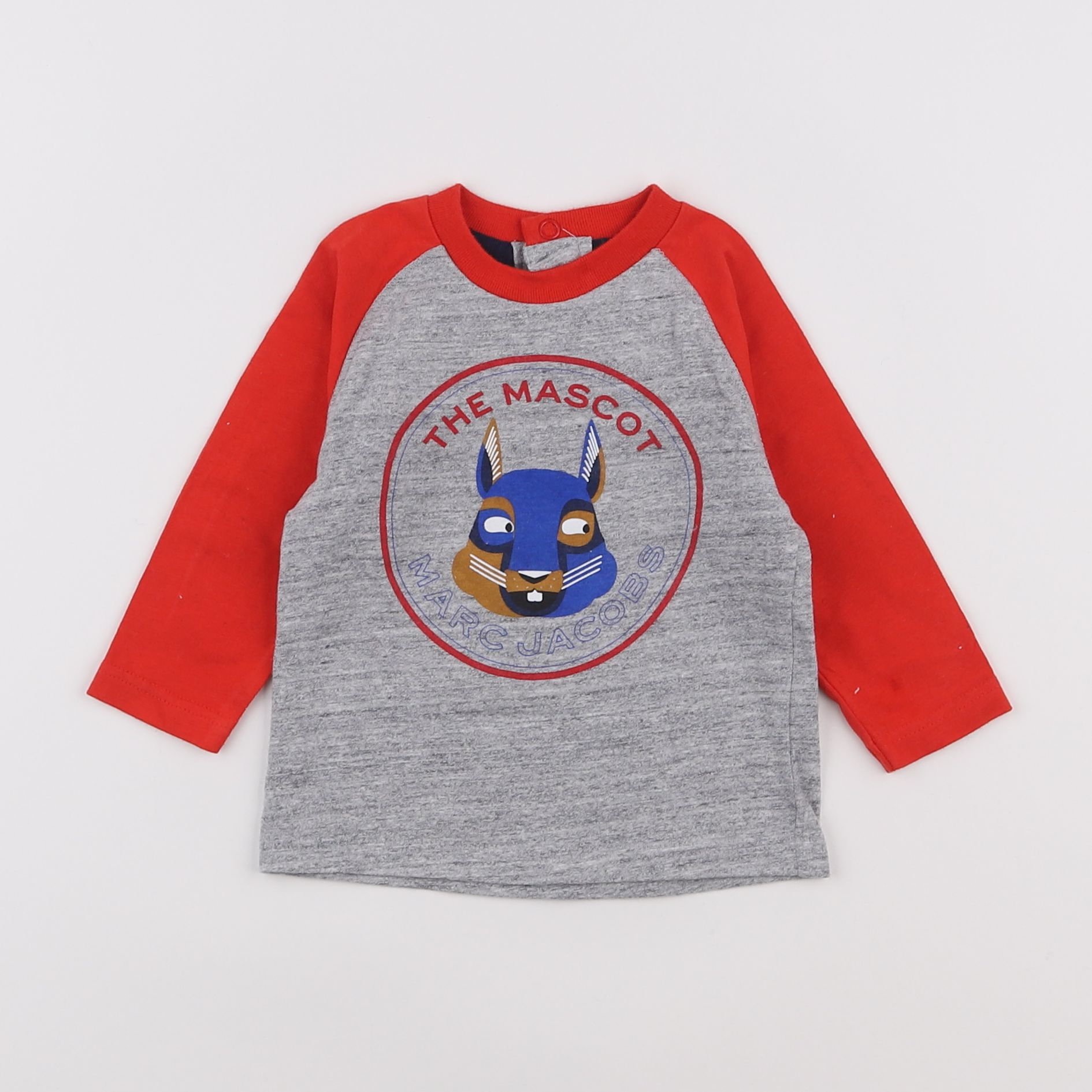 Little marc jacobs - tee-shirt gris, rouge - 6 mois