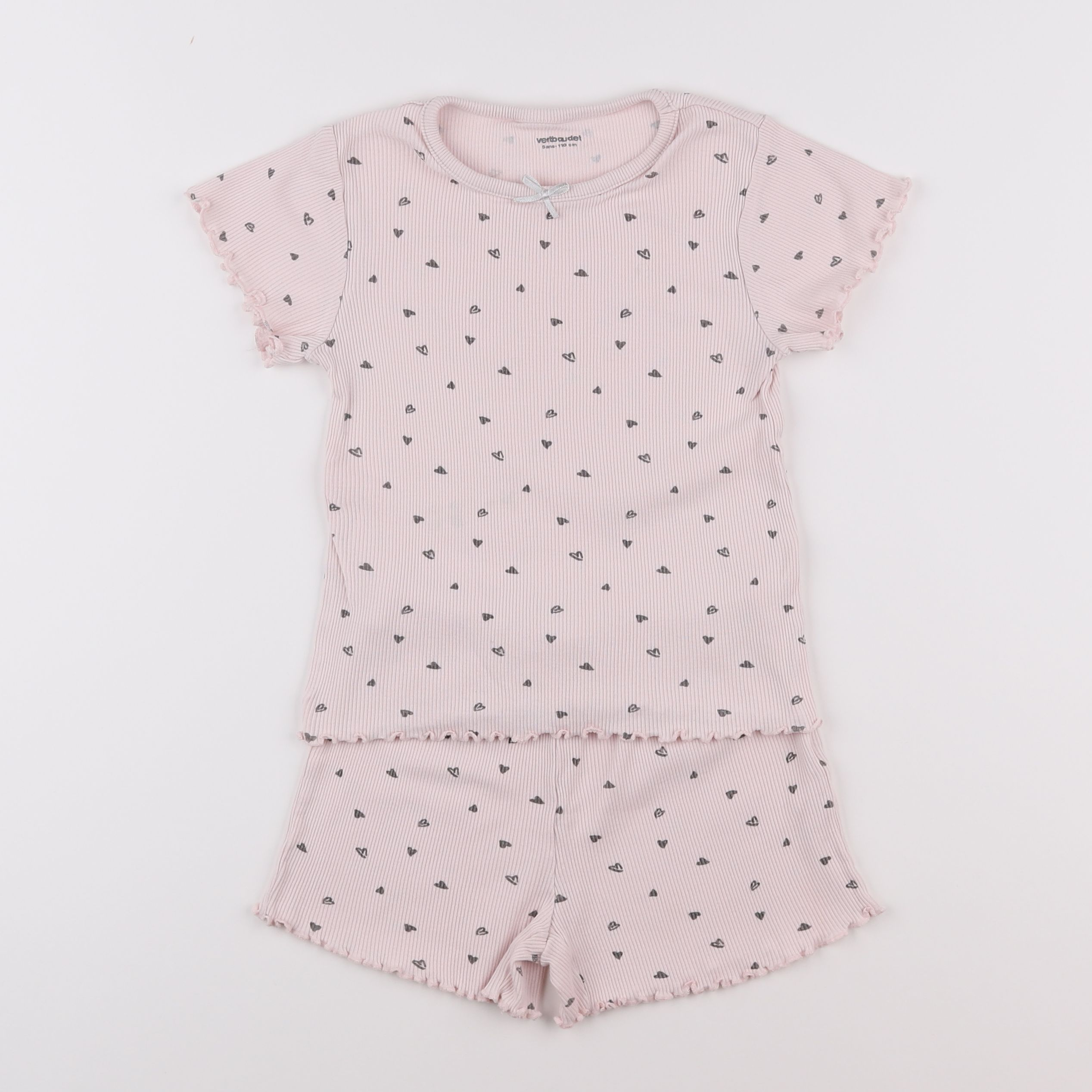 Vertbaudet - pyjama coton rose - 5 ans