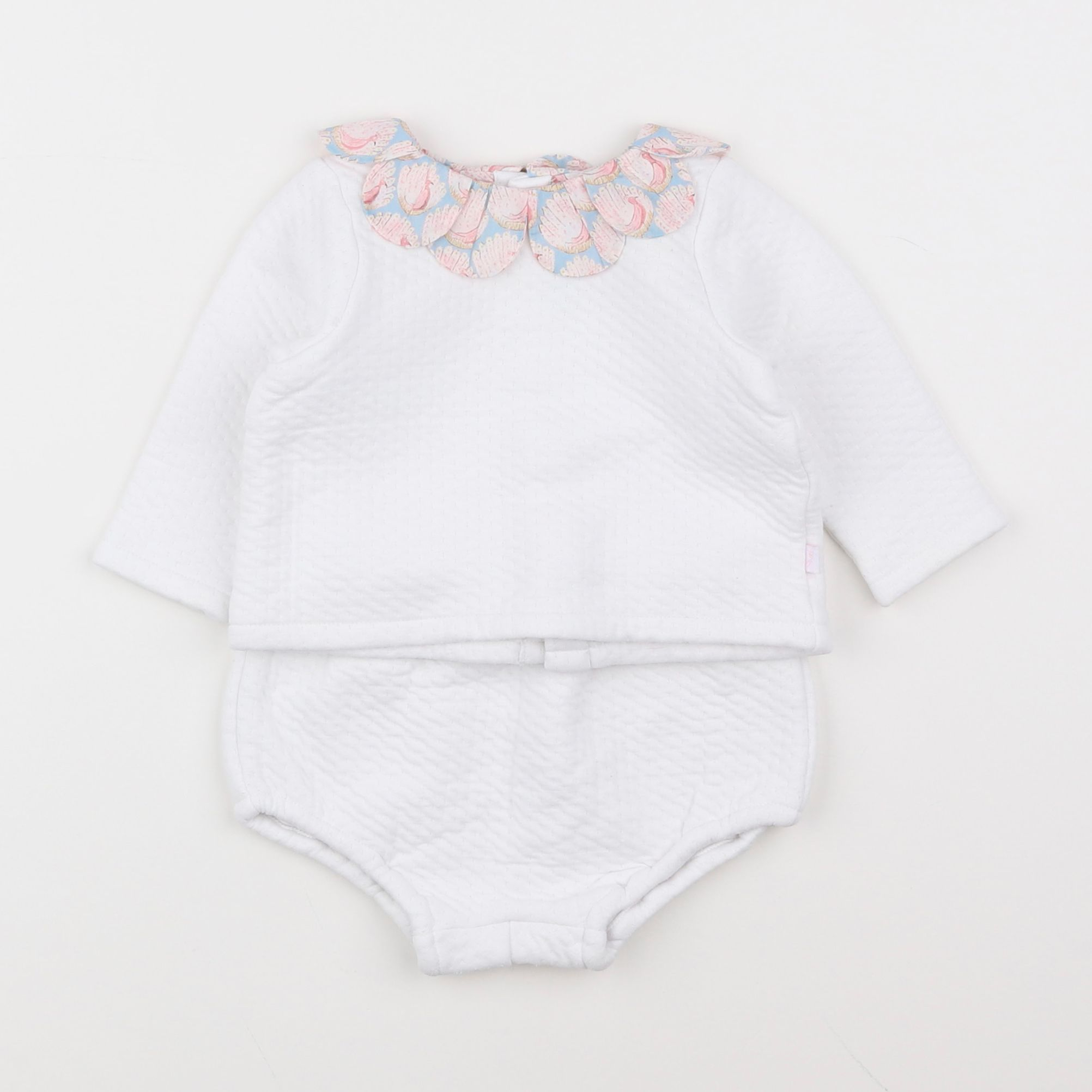 Jacadi - ensemble liberty blanc - 6 mois