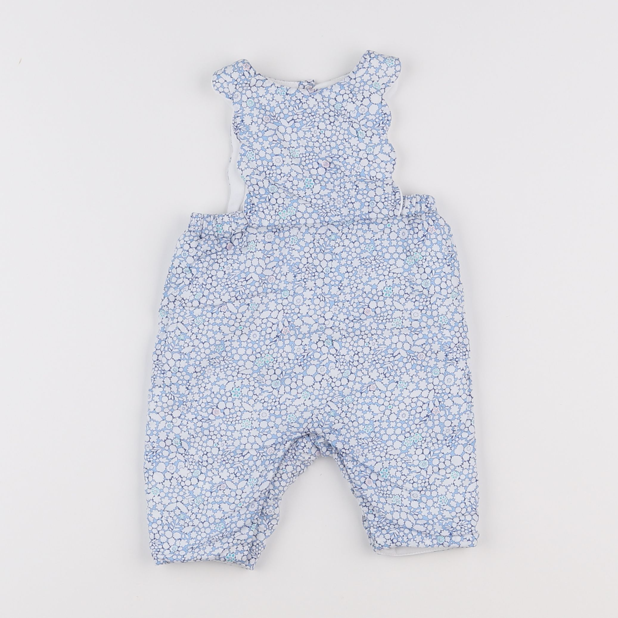 Jacadi - combinaison doublé, liberty bleu - 3 mois