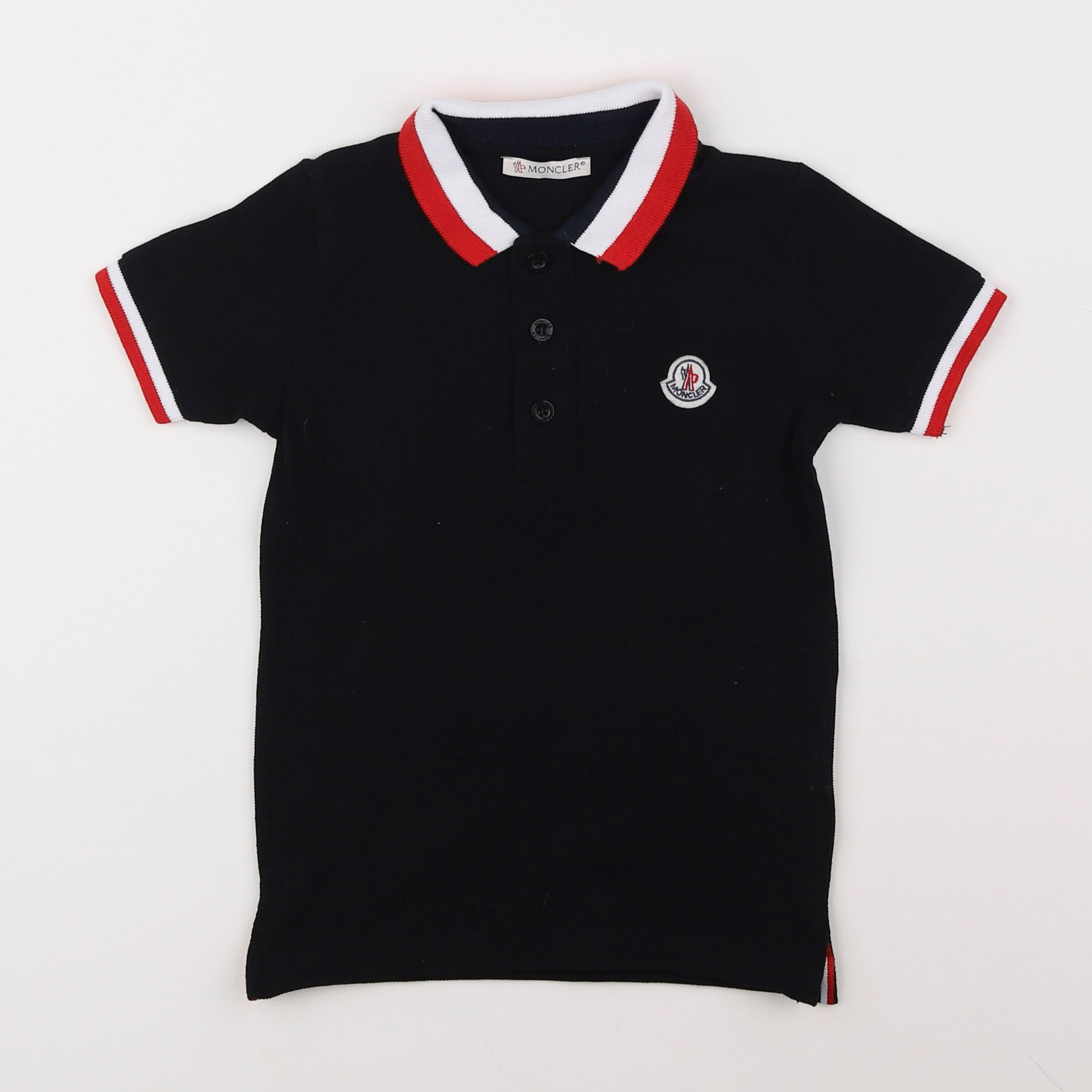 Moncler - polo noir - 4/5 ans