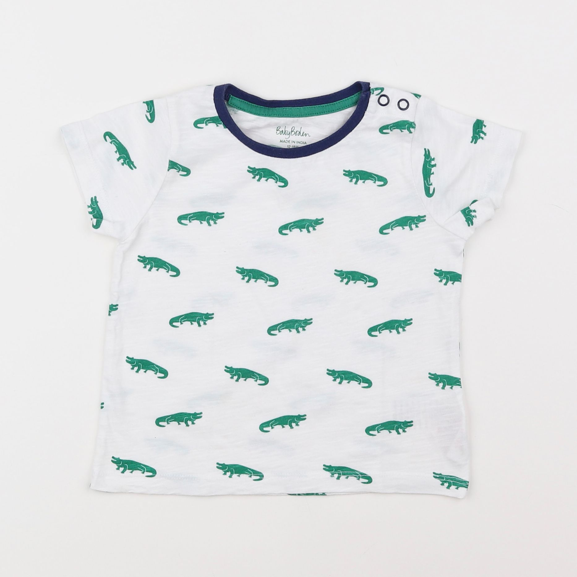 Baby Boden - tee-shirt blanc, vert - 12/18 mois