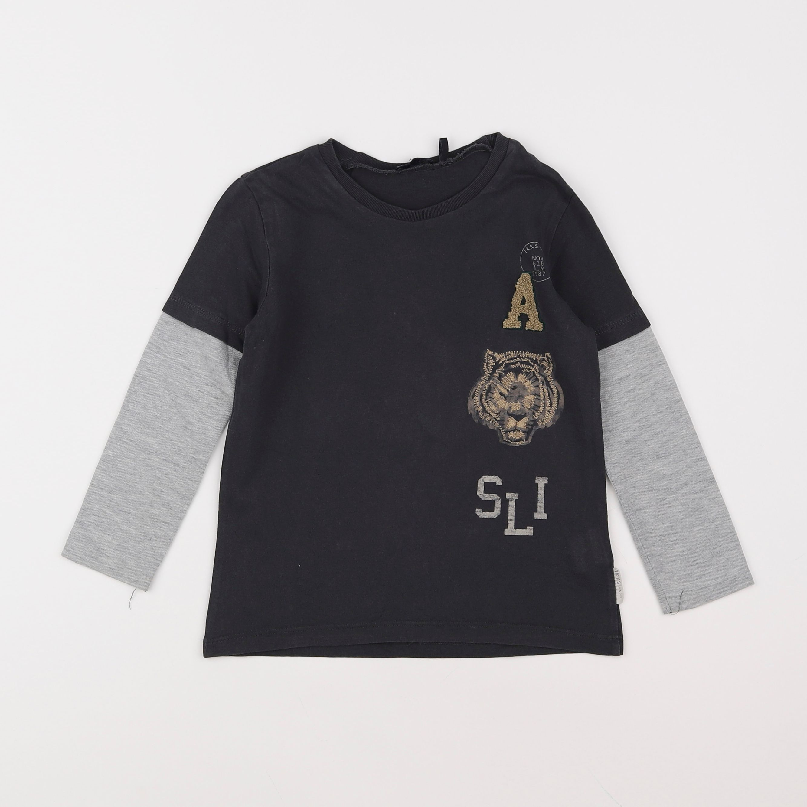 IKKS - tee-shirt gris - 4 ans