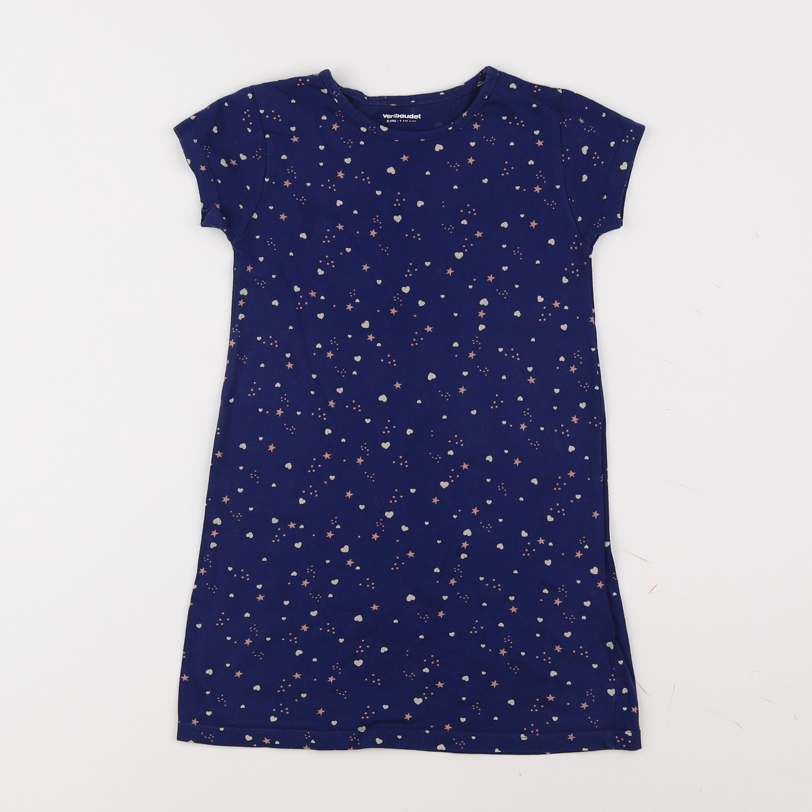 Vertbaudet - chemise de nuit coton bleu - 5 ans