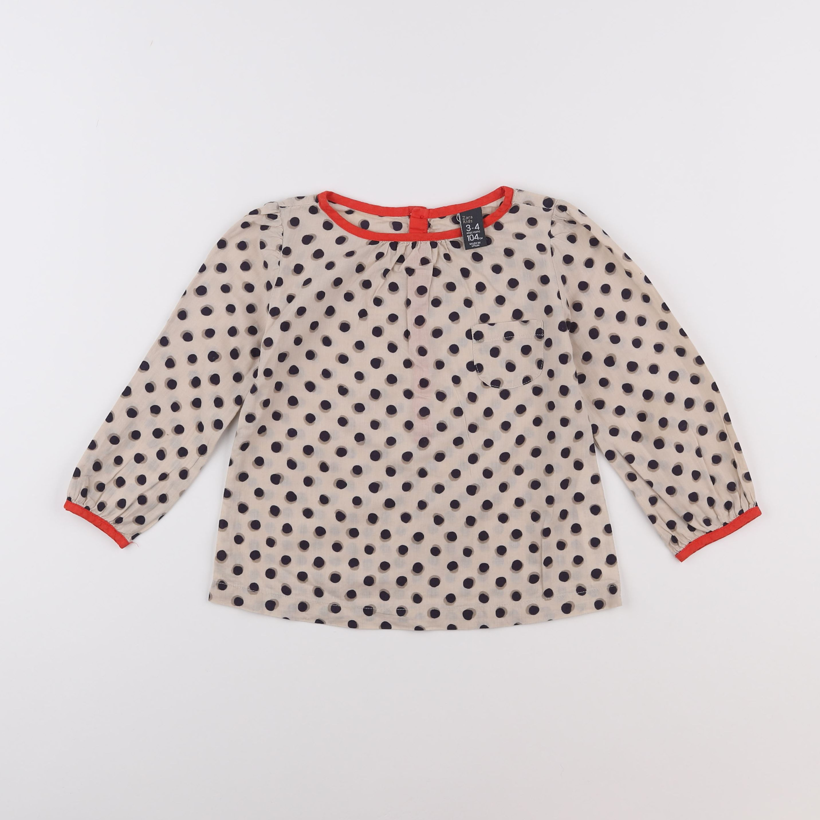 Zara - blouse beige - 3/4 ans