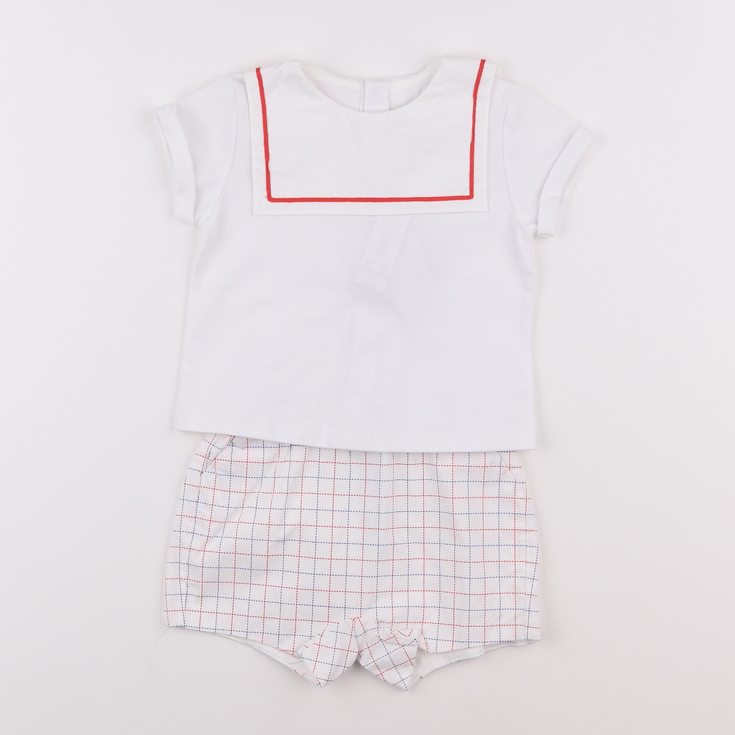 Jacadi - ensemble blanc, rouge - 18 mois