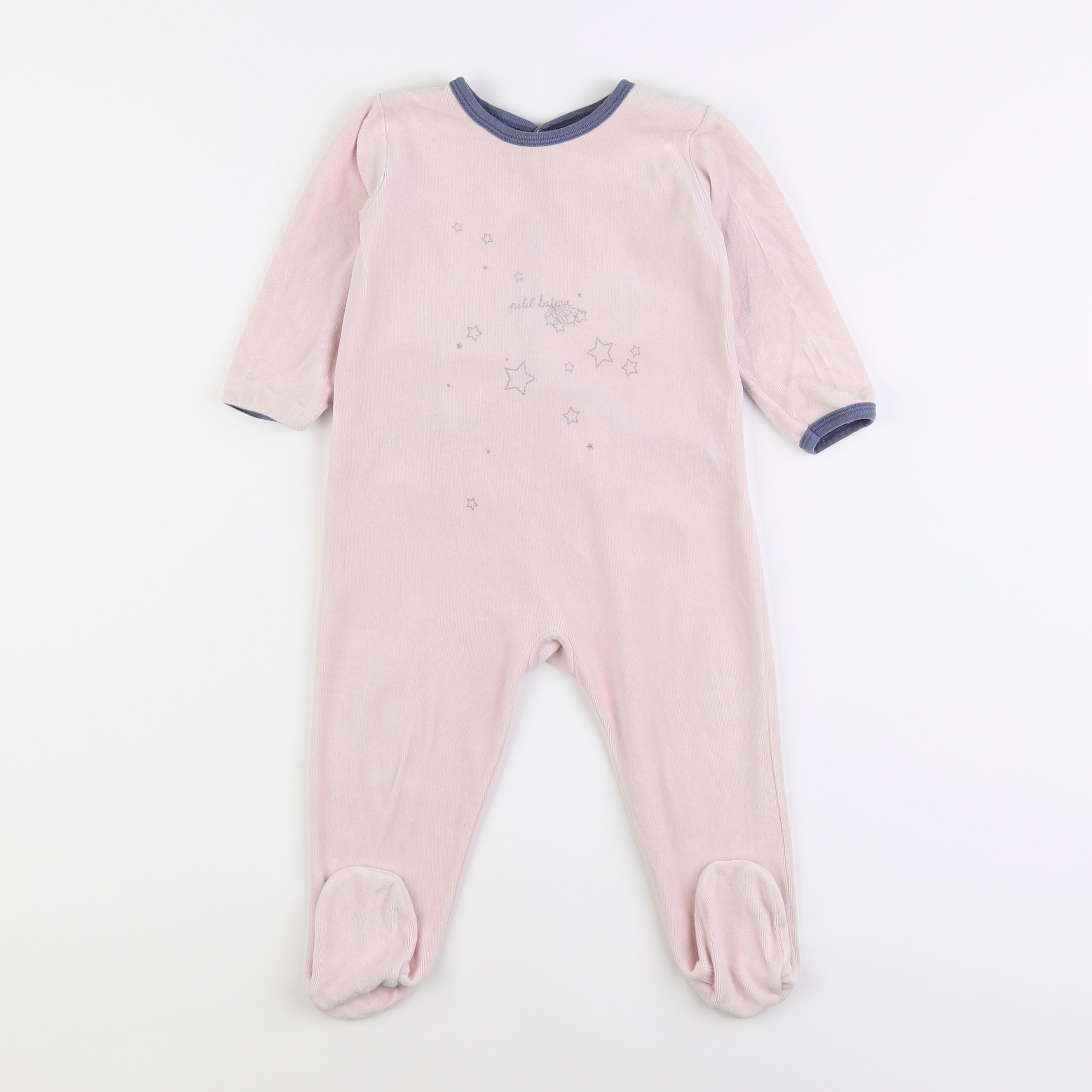 Petit Bateau - pyjama velours rose - 18 mois