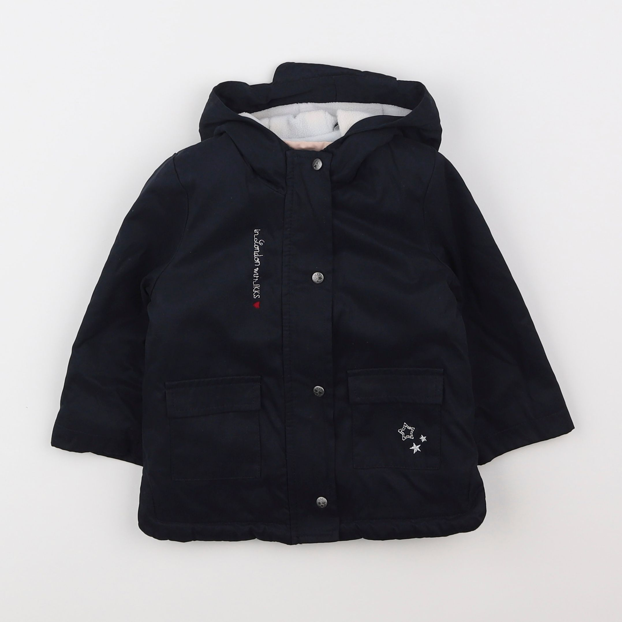 IKKS - parka bleu - 12 mois