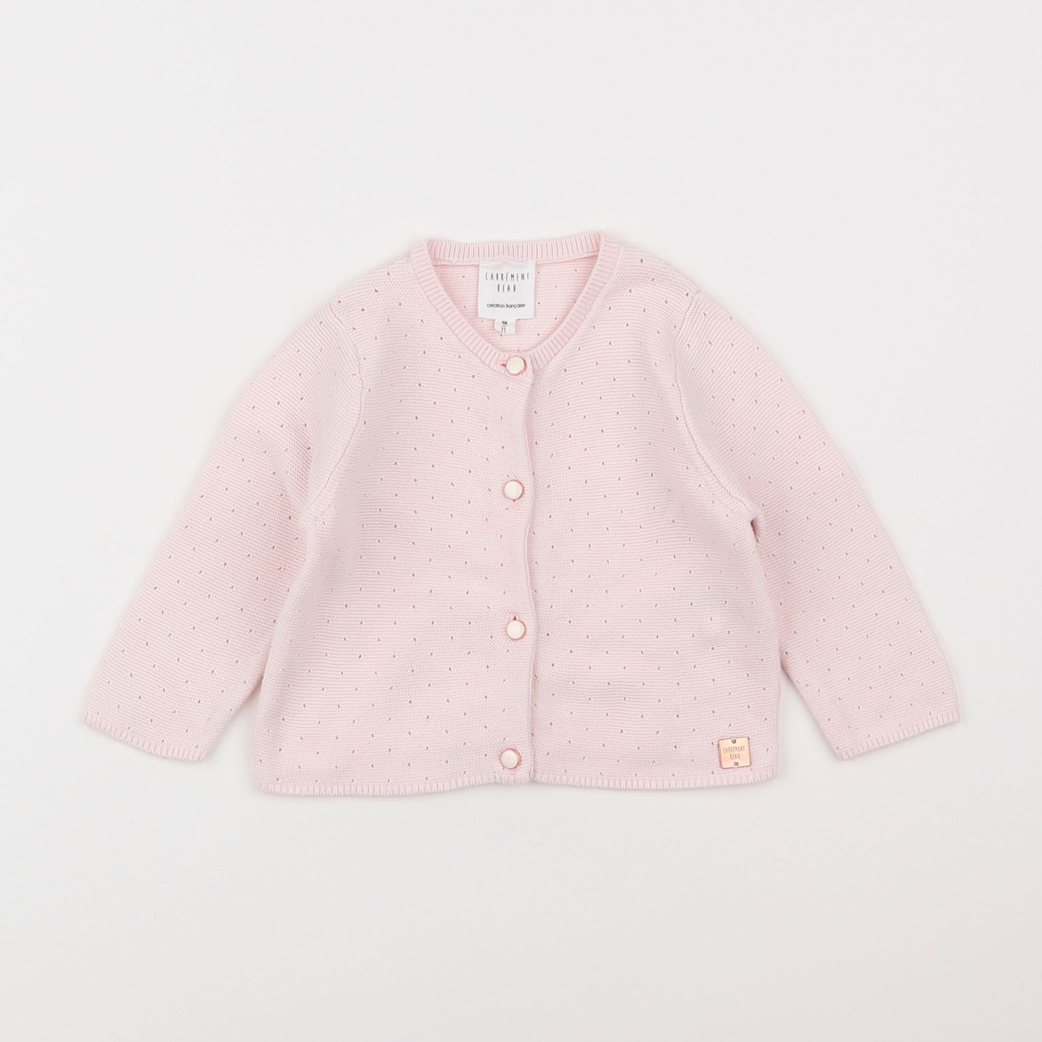 Carrément Beau - gilet rose - 9 mois