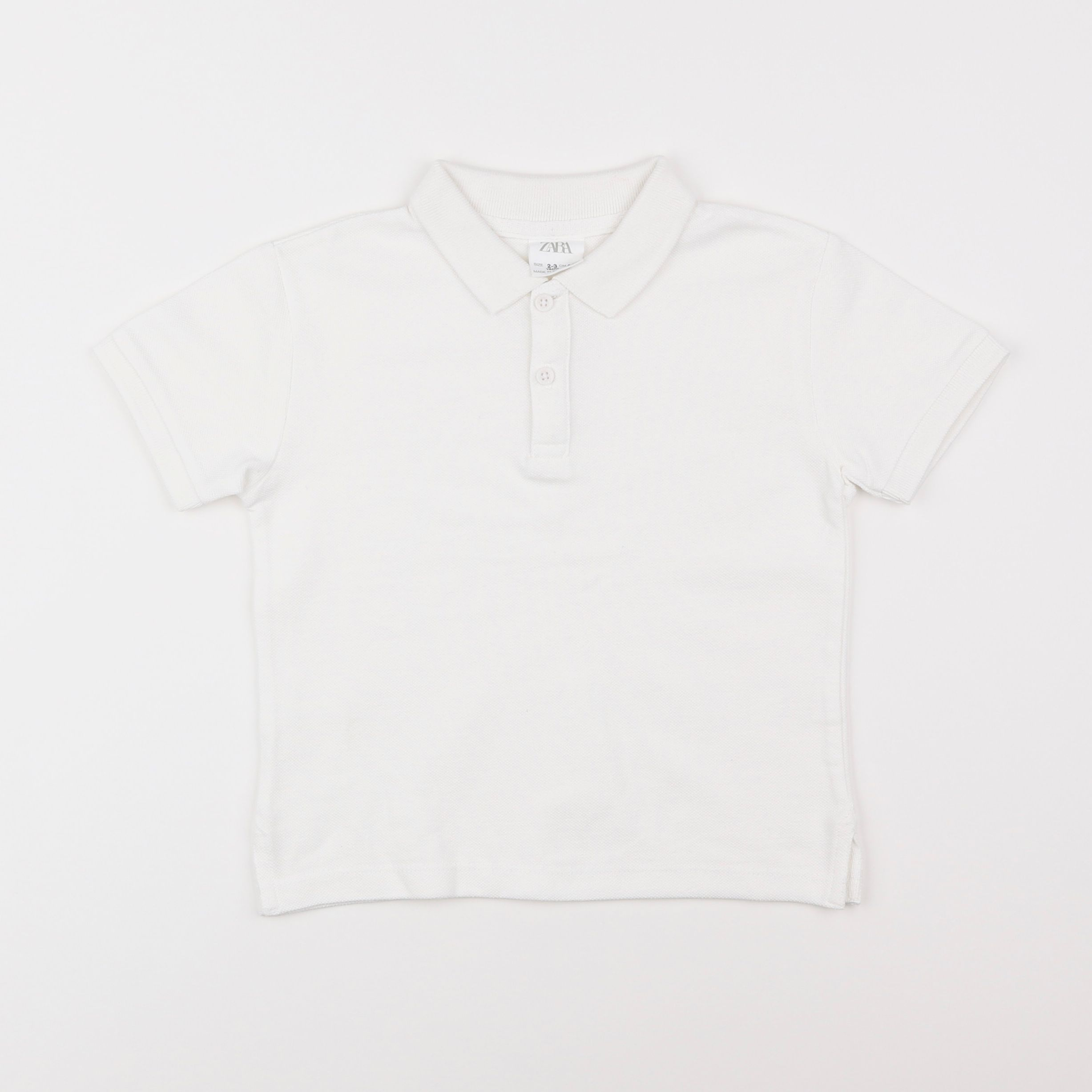 Zara - polo blanc - 2/3 ans