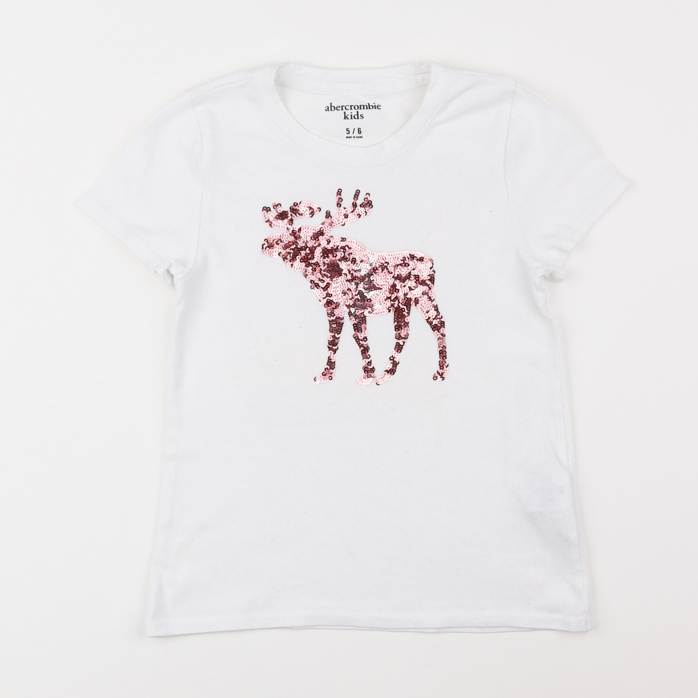 Abercrombie - tee-shirt blanc - 5/6 ans