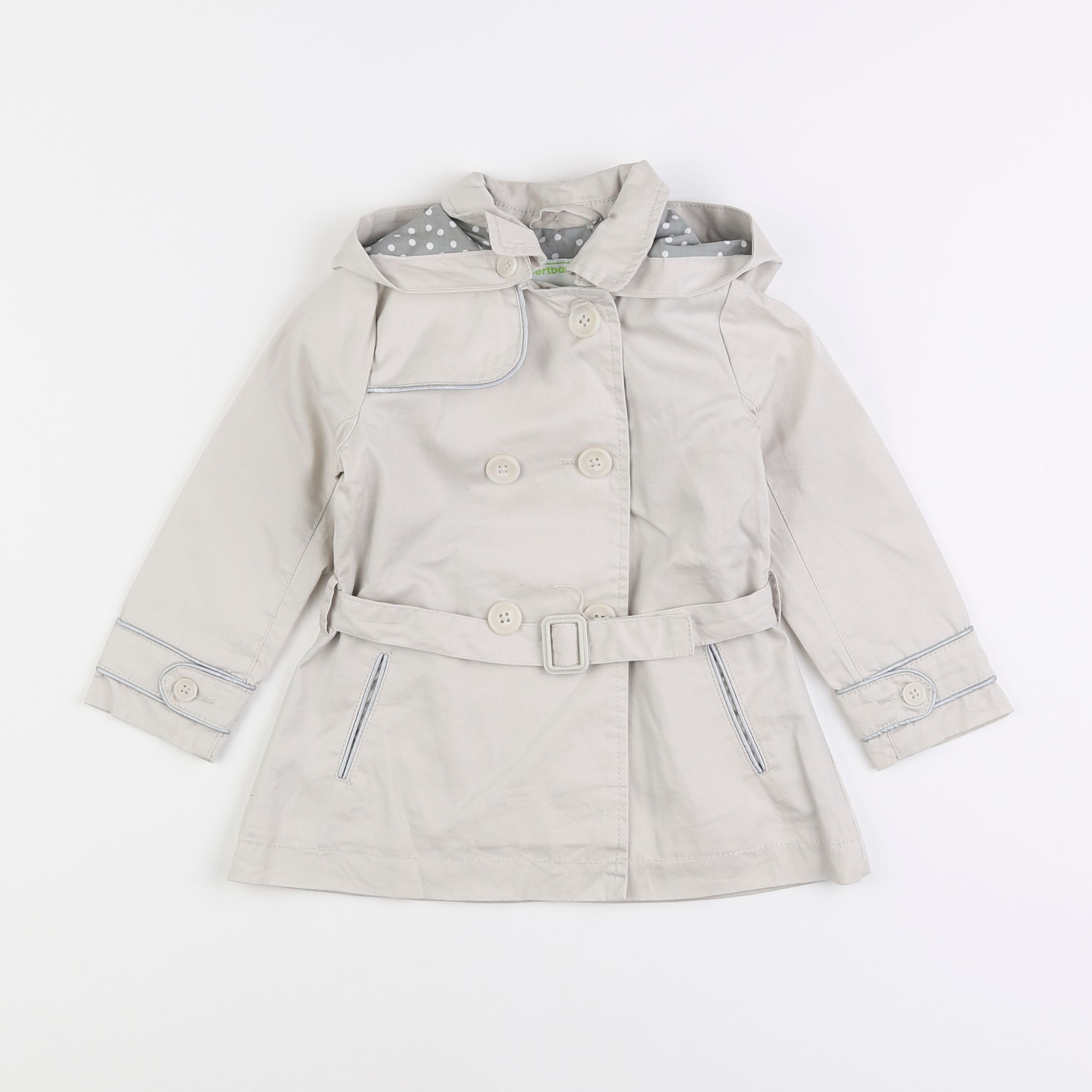 Vertbaudet - trench gris - 2 ans